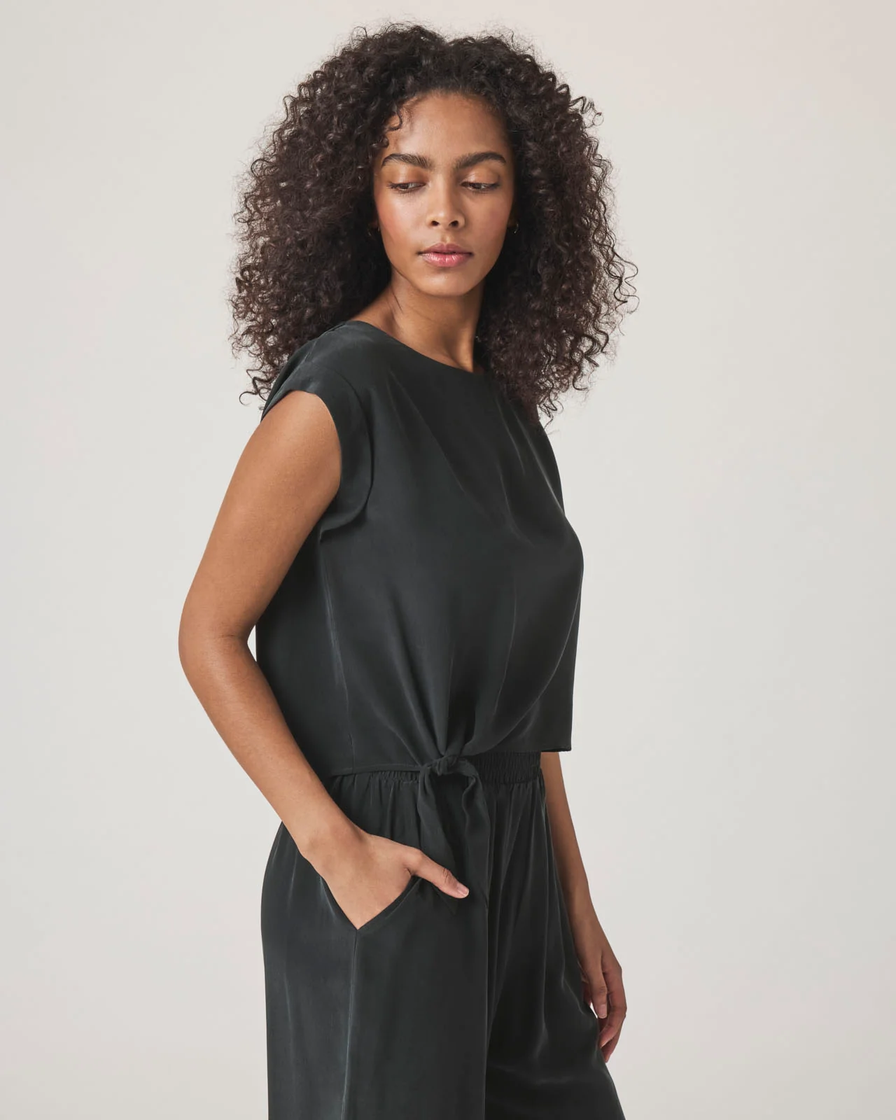 Alessandra Silk Short Sleeve Top - Image 3