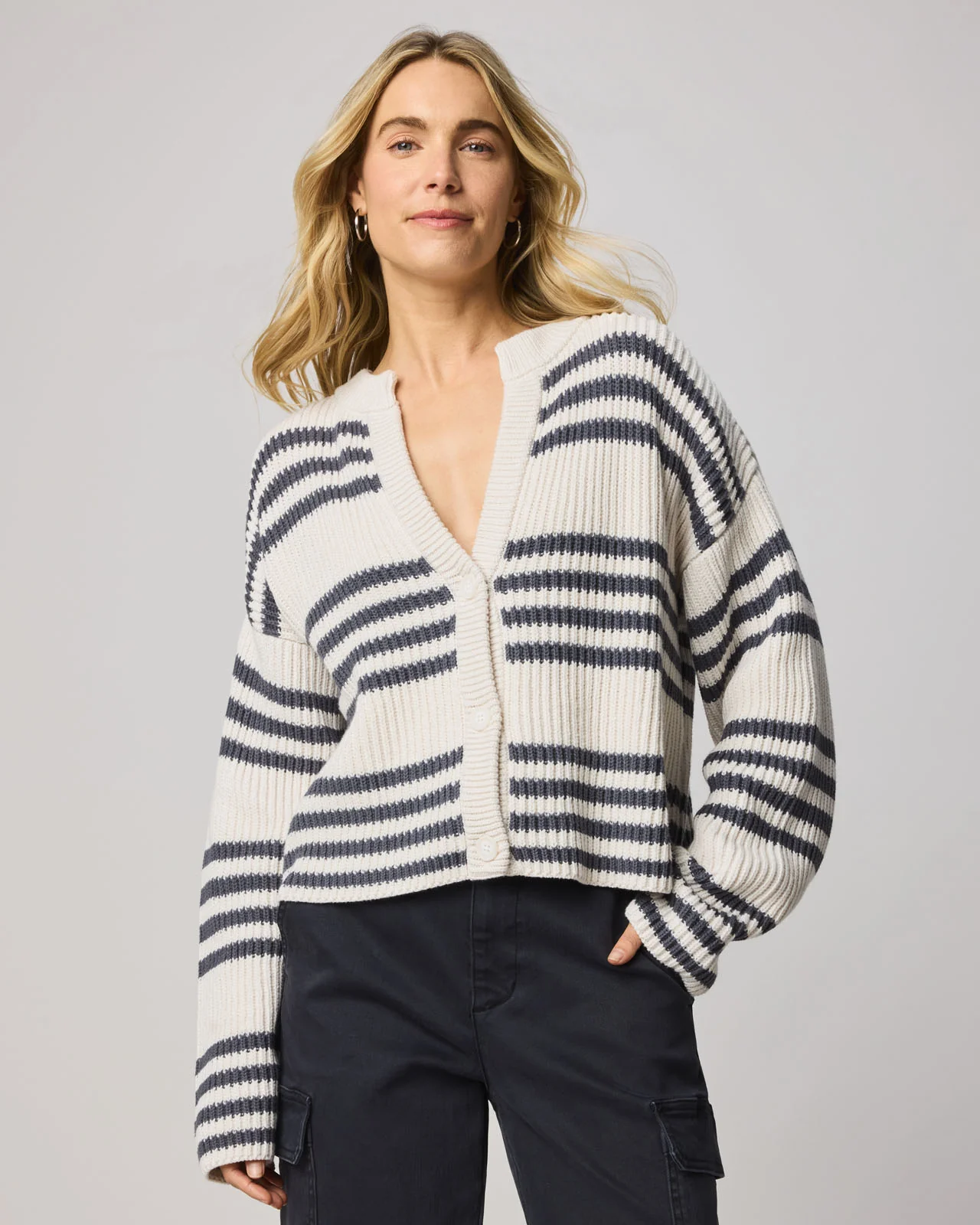 Alexandra Stripe Cardigan - Image 2