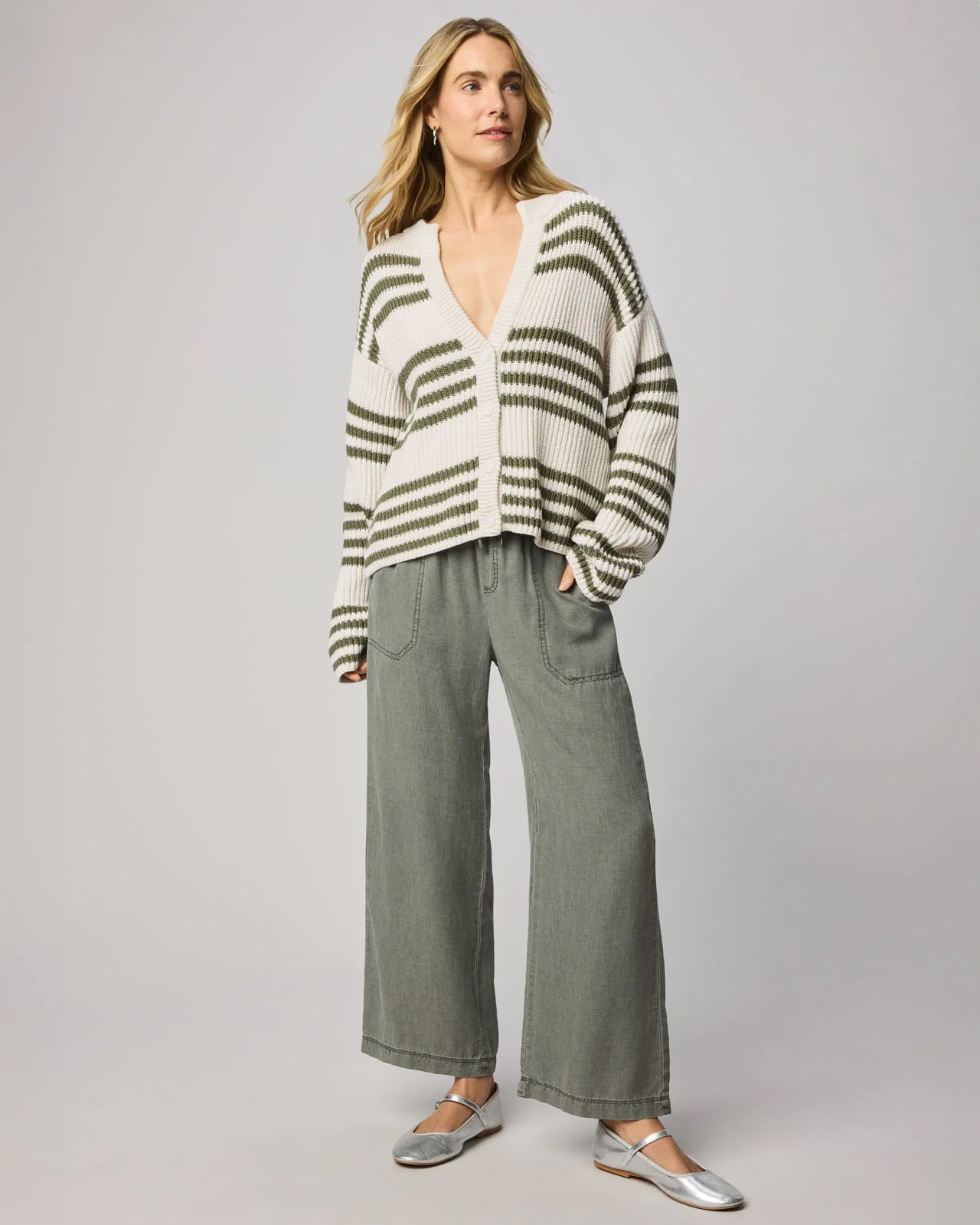 Alexandra Stripe Cardigan - Image 3