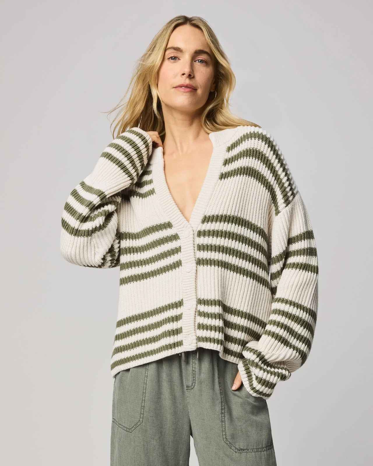 Alexandra Stripe Cardigan - Image 4