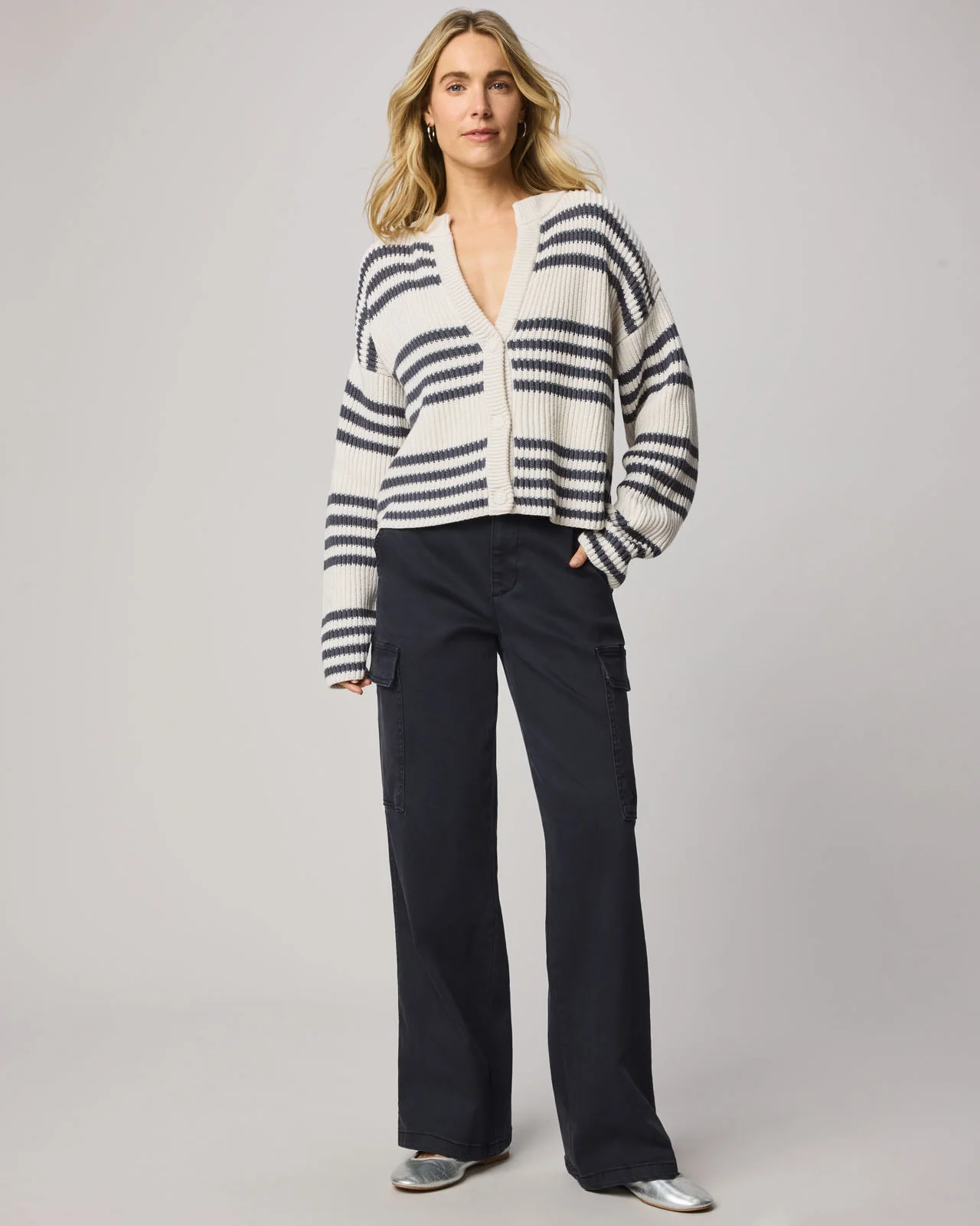 Alexandra Stripe Cardigan - Image 7
