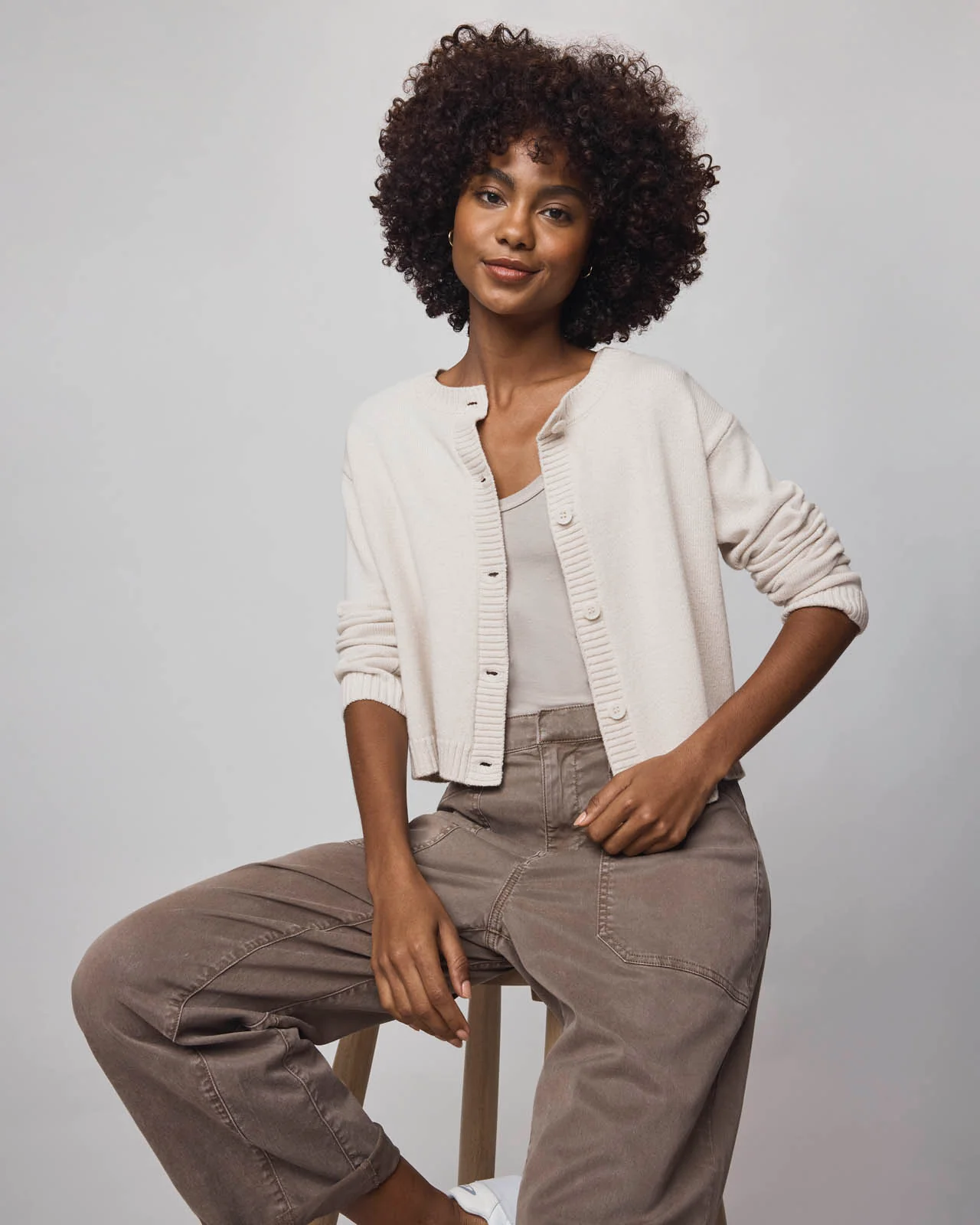 Amber Cropped Cardigan - Image 10