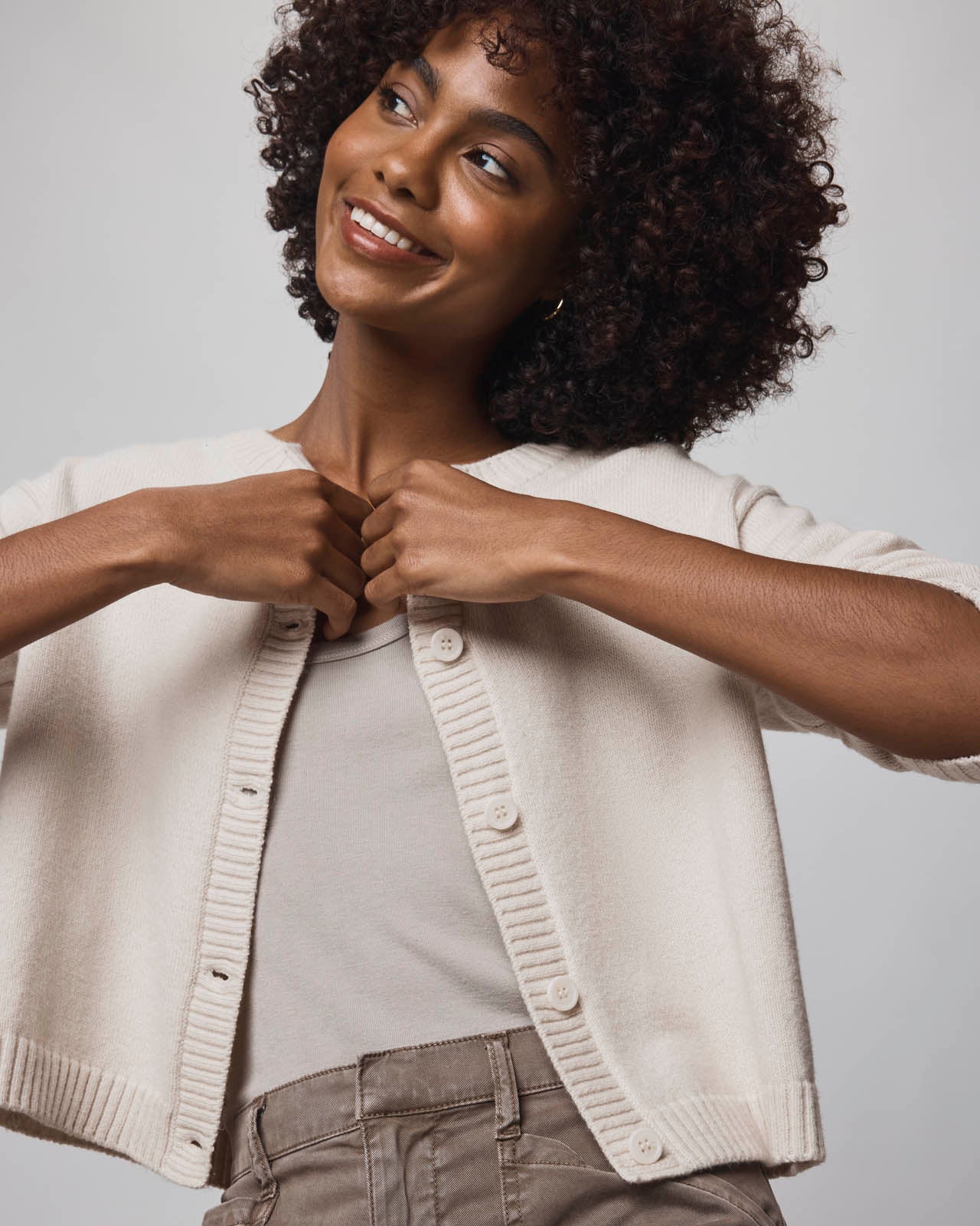Amber Cropped Cardigan - Image 11