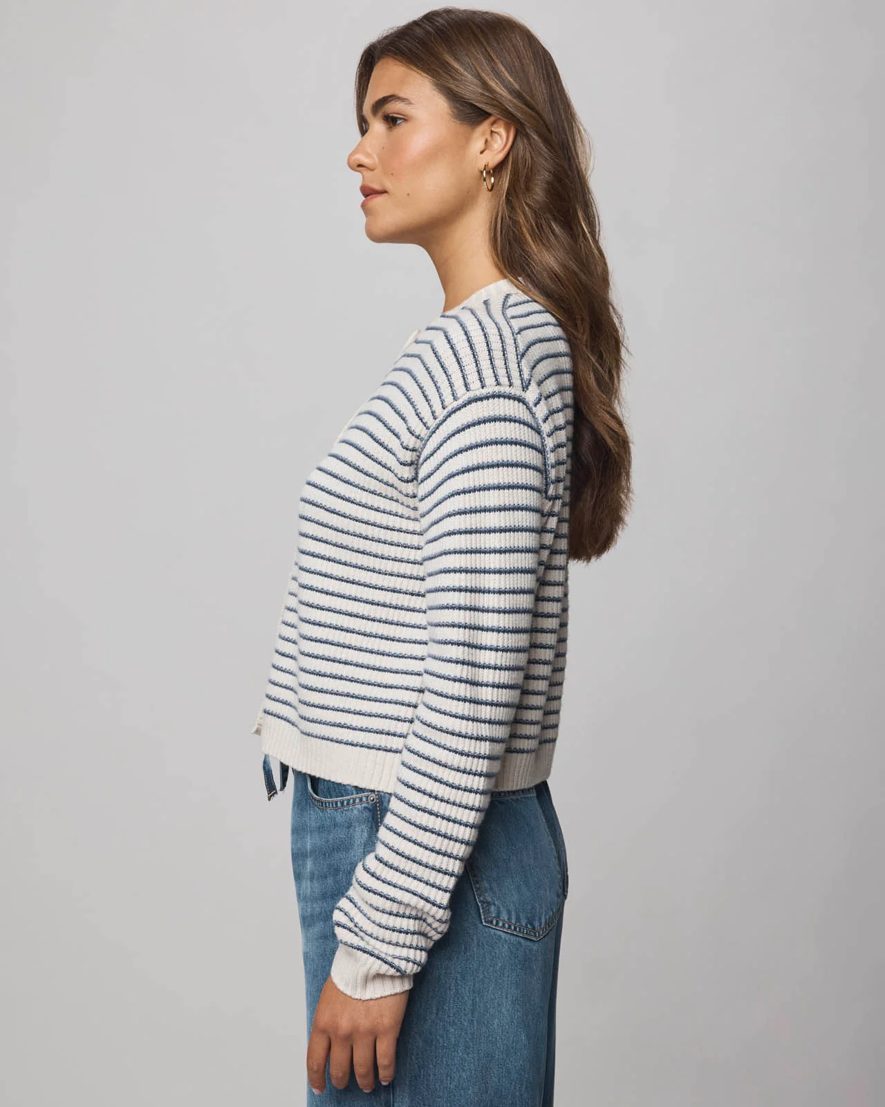 Amber Stripe Crop Cardigan - Image 11