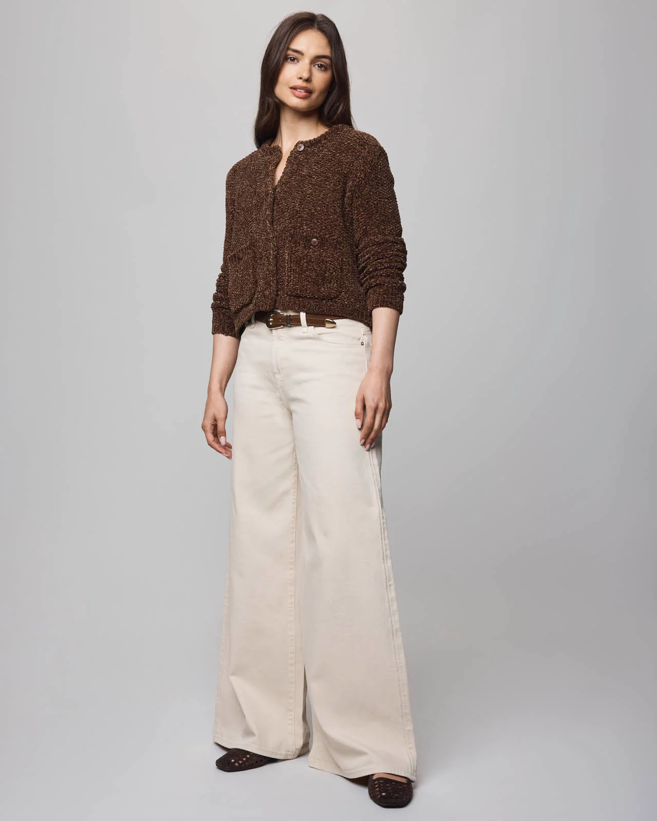 Andrea Chenille Crop Cardigan - Image 10