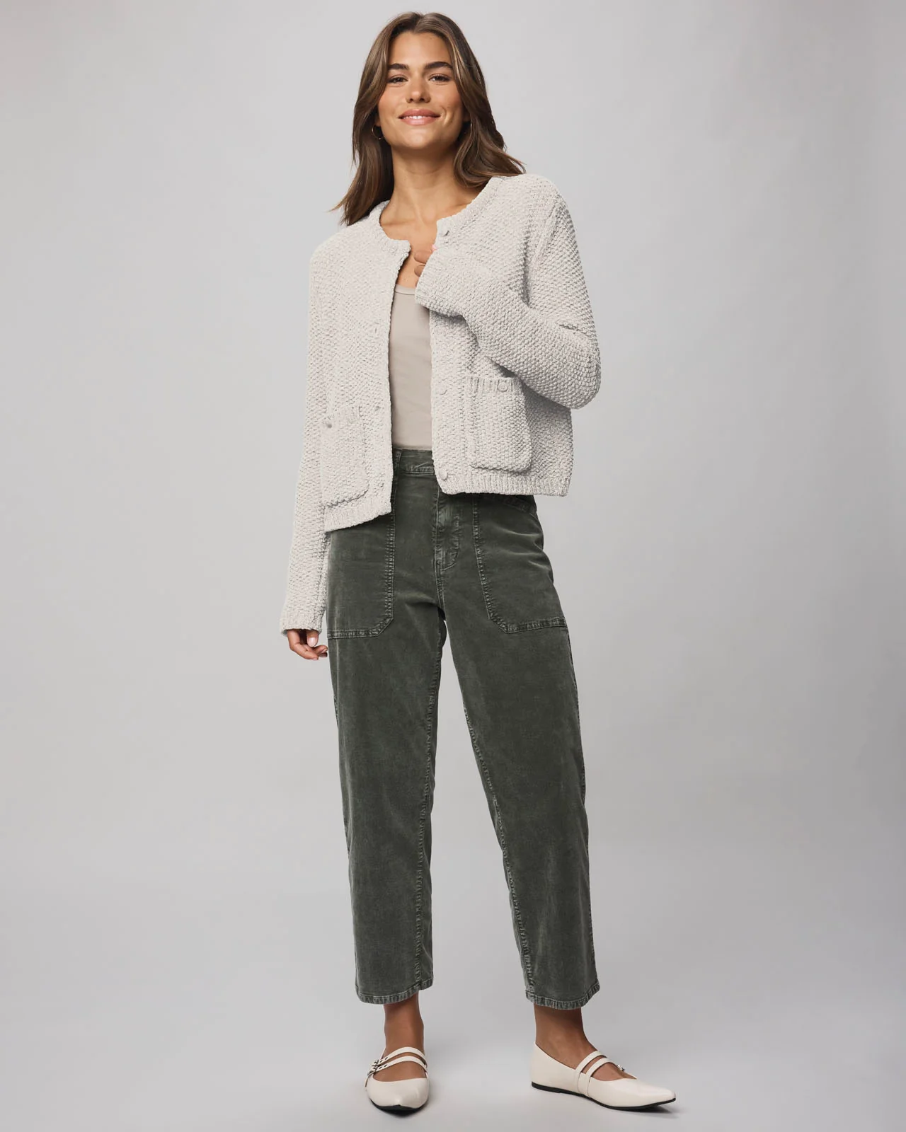 Andrea Chenille Crop Cardigan - Image 21