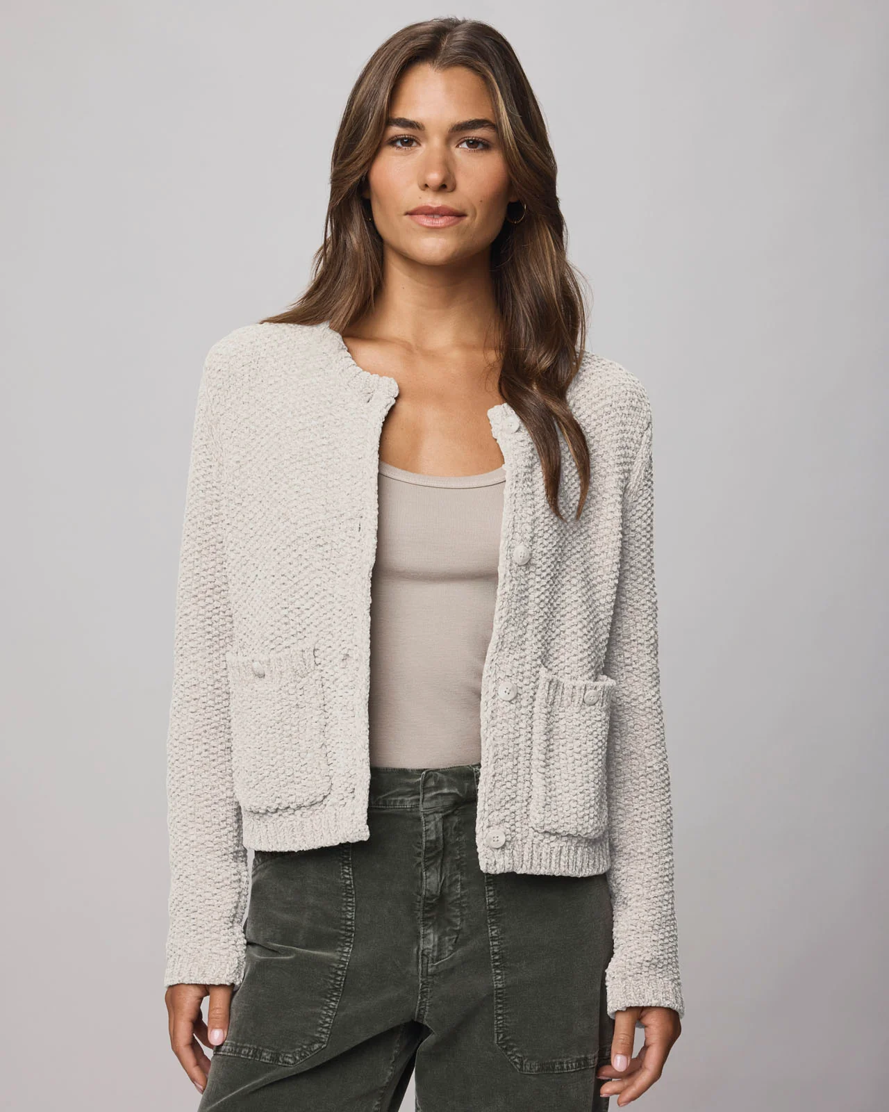 Andrea Chenille Crop Cardigan - Image 22