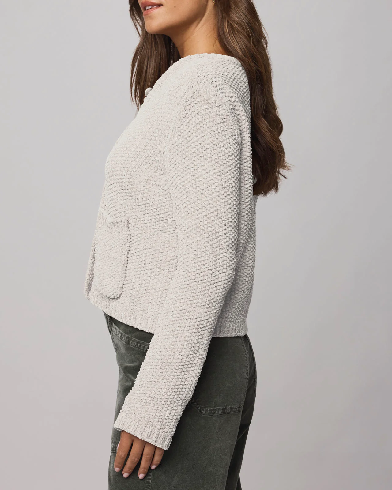 Andrea Chenille Crop Cardigan - Image 24