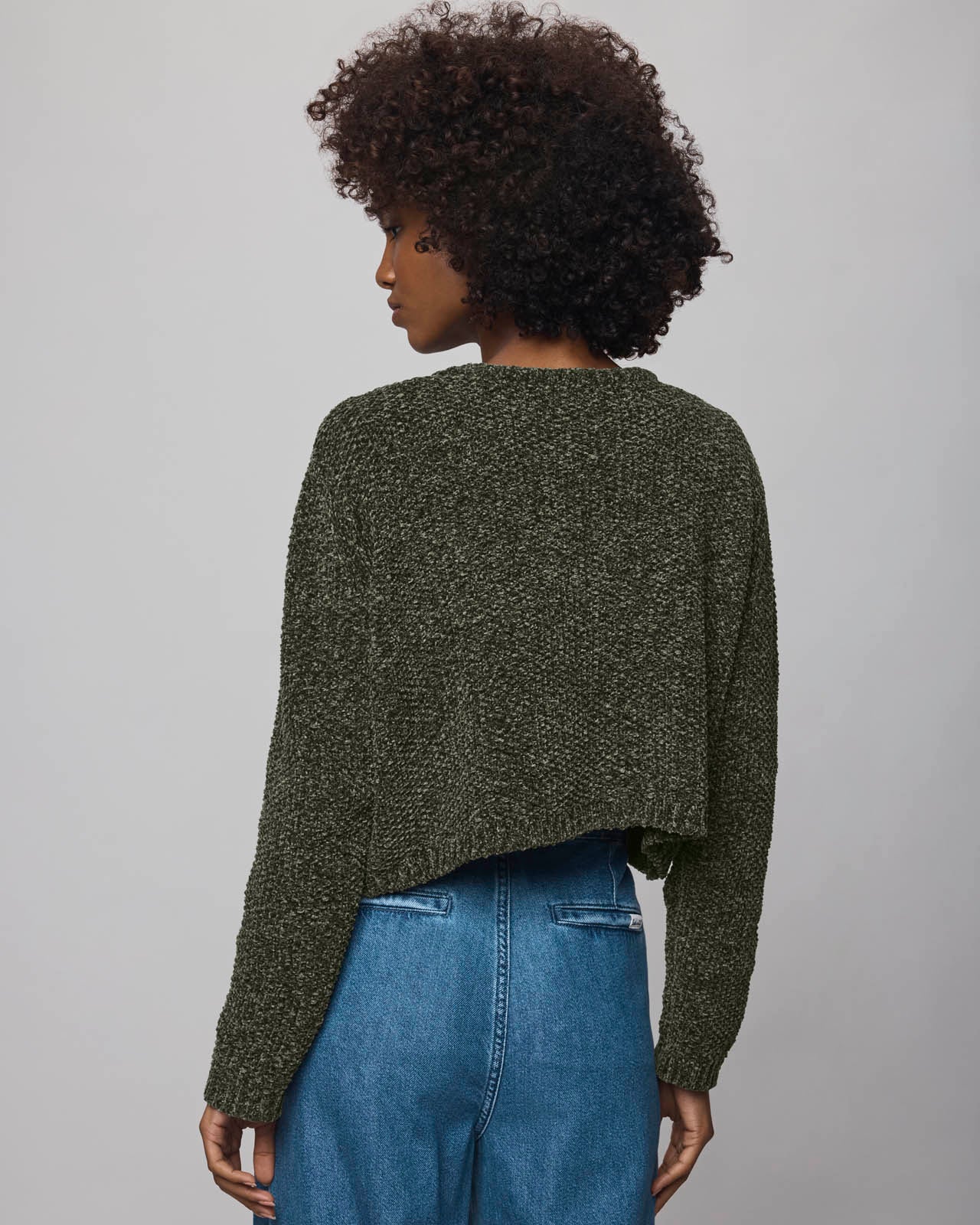 Andrea Chenille Crop Cardigan - Image 8