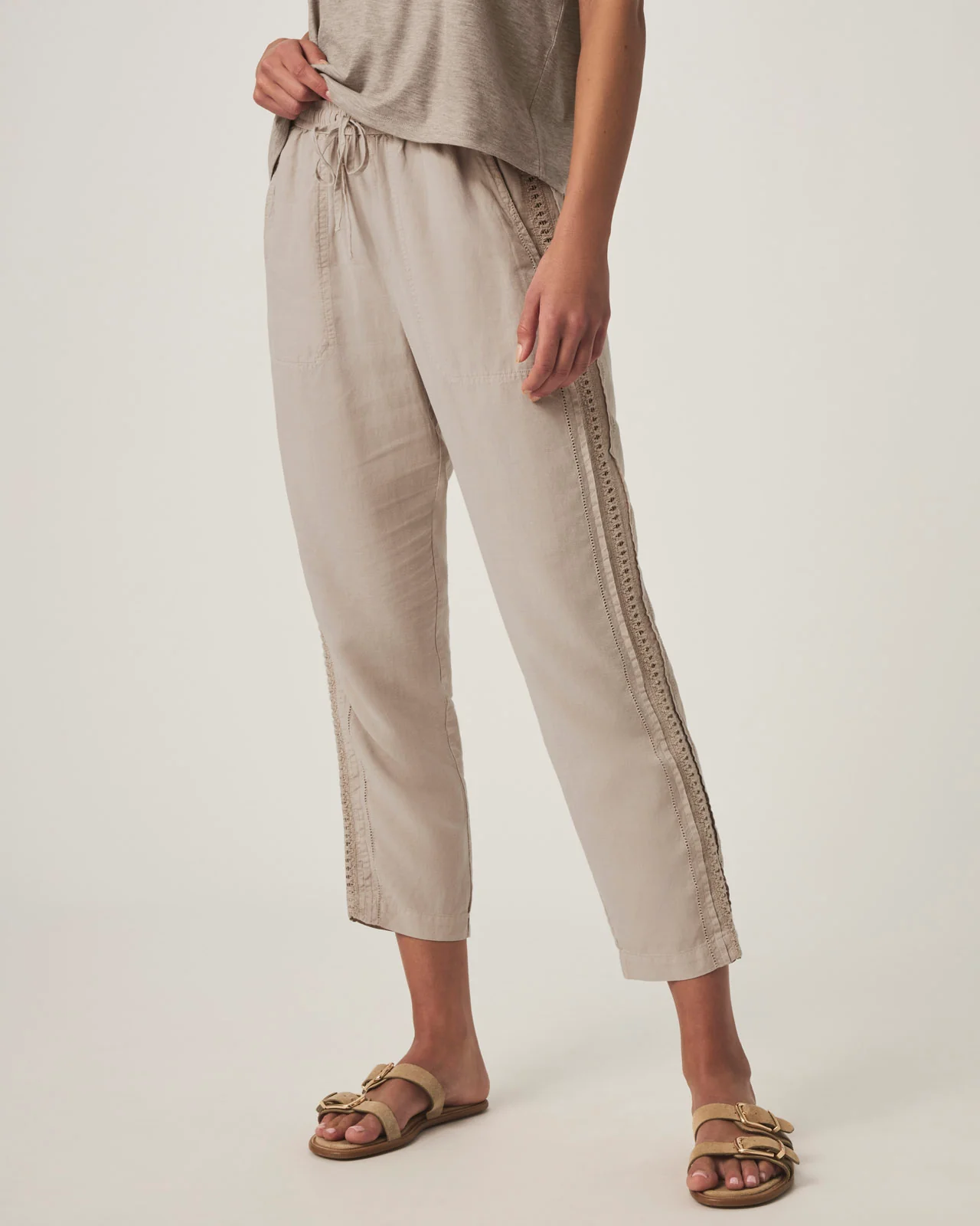 Angie Crochet Straight Leg Pant