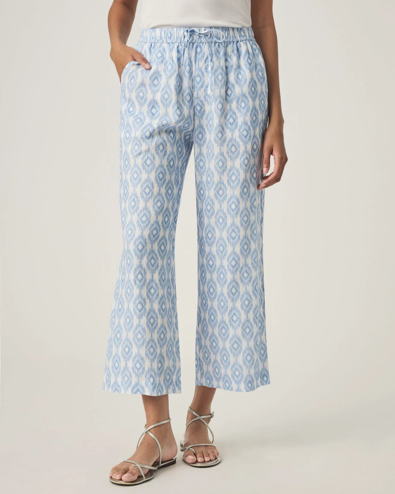 Angie Ikat Crop Wide Leg Pant