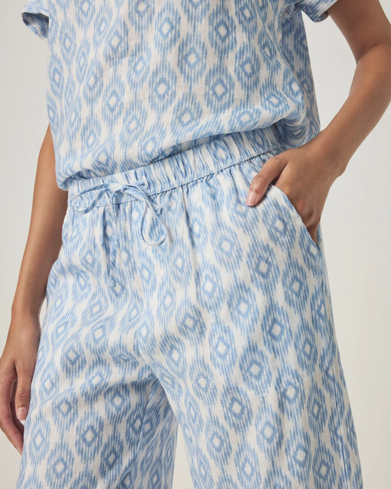 Angie Ikat Crop Wide Leg Pant - Image 2