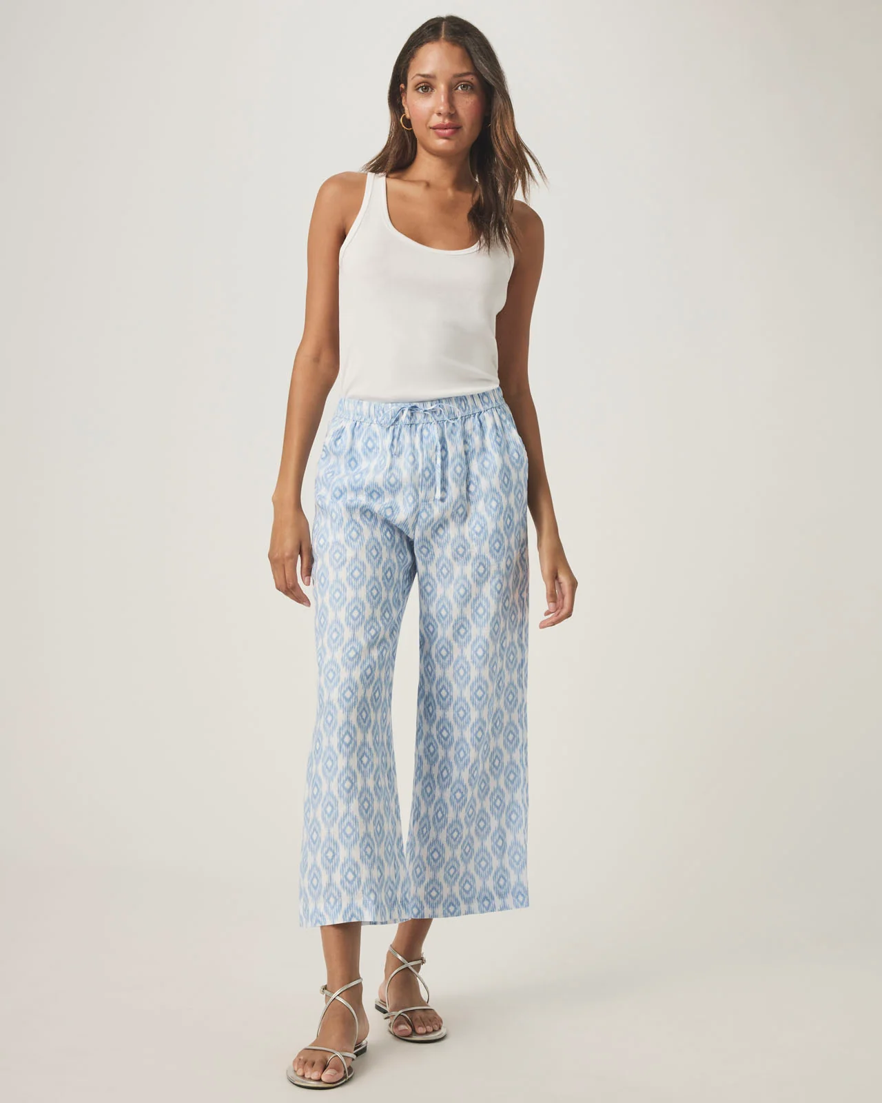 Angie Ikat Crop Wide Leg Pant - Image 3