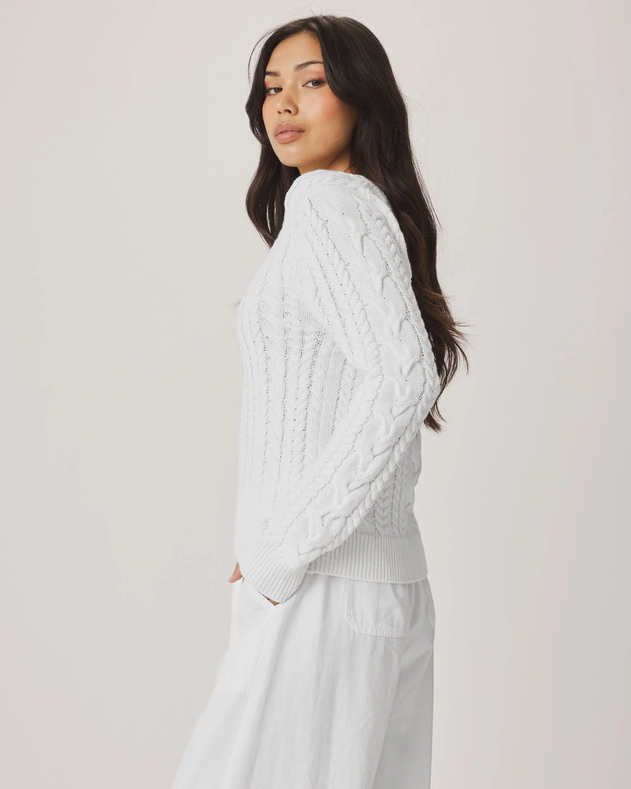 Annabella Cable Knit Sweater - Image 11