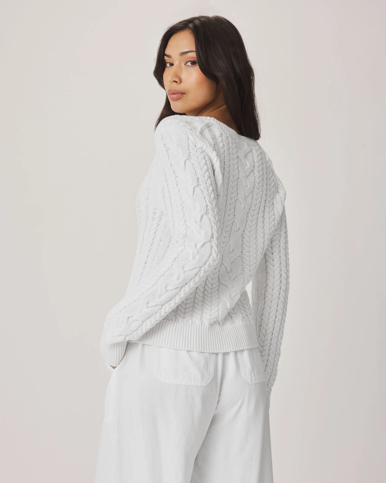 Annabella Cable Knit Sweater - Image 12
