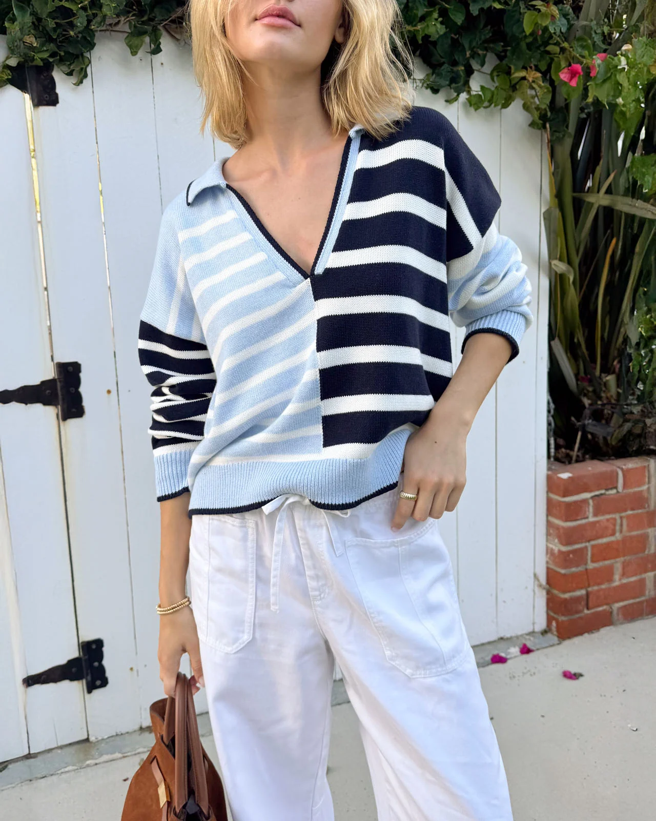 Arden Striped Polo Sweater