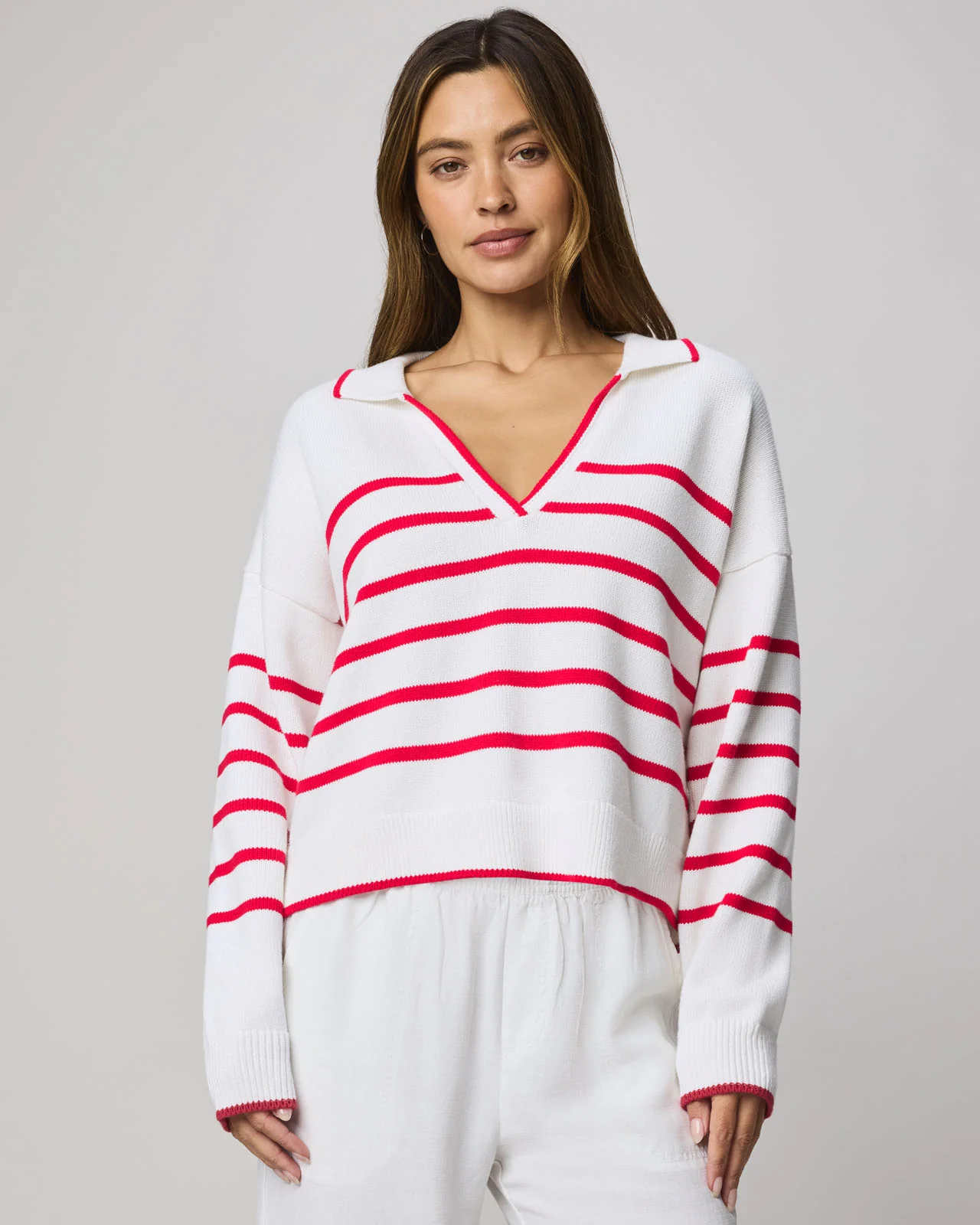 Arden Striped Polo Sweater - Image 12