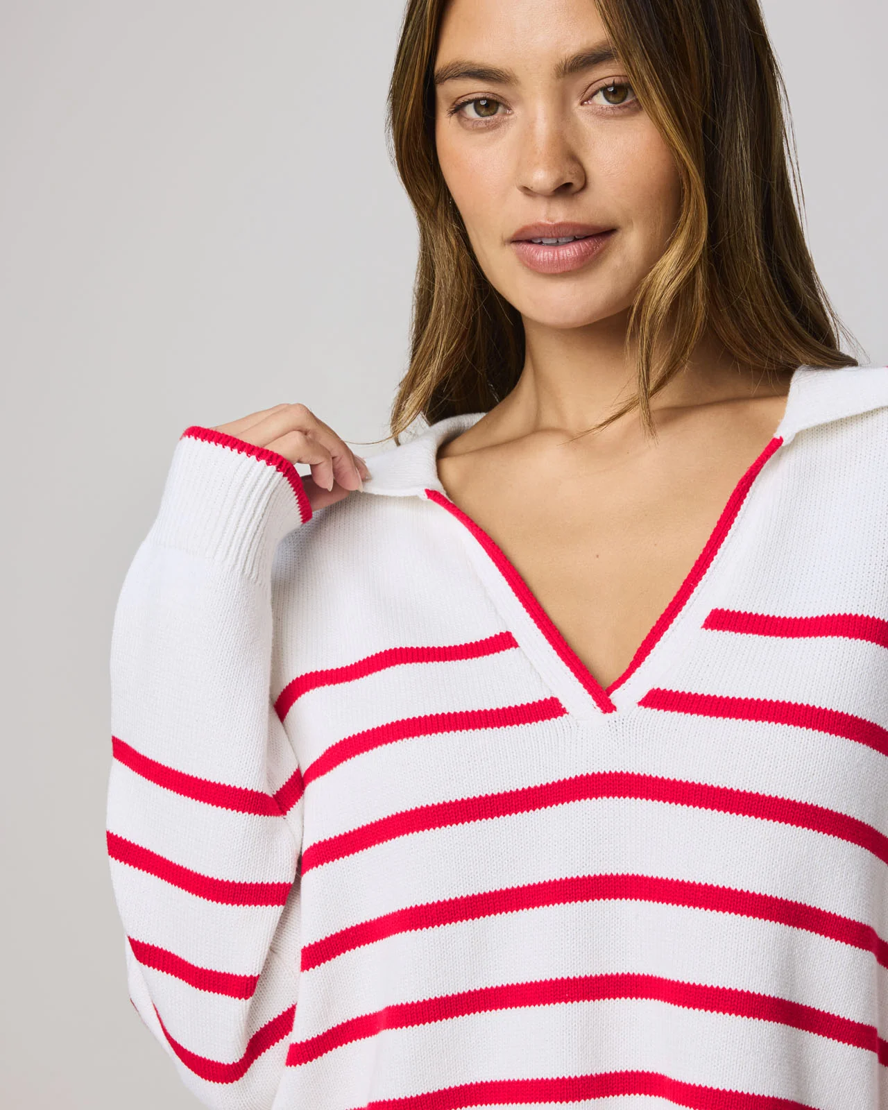 Arden Striped Polo Sweater - Image 13