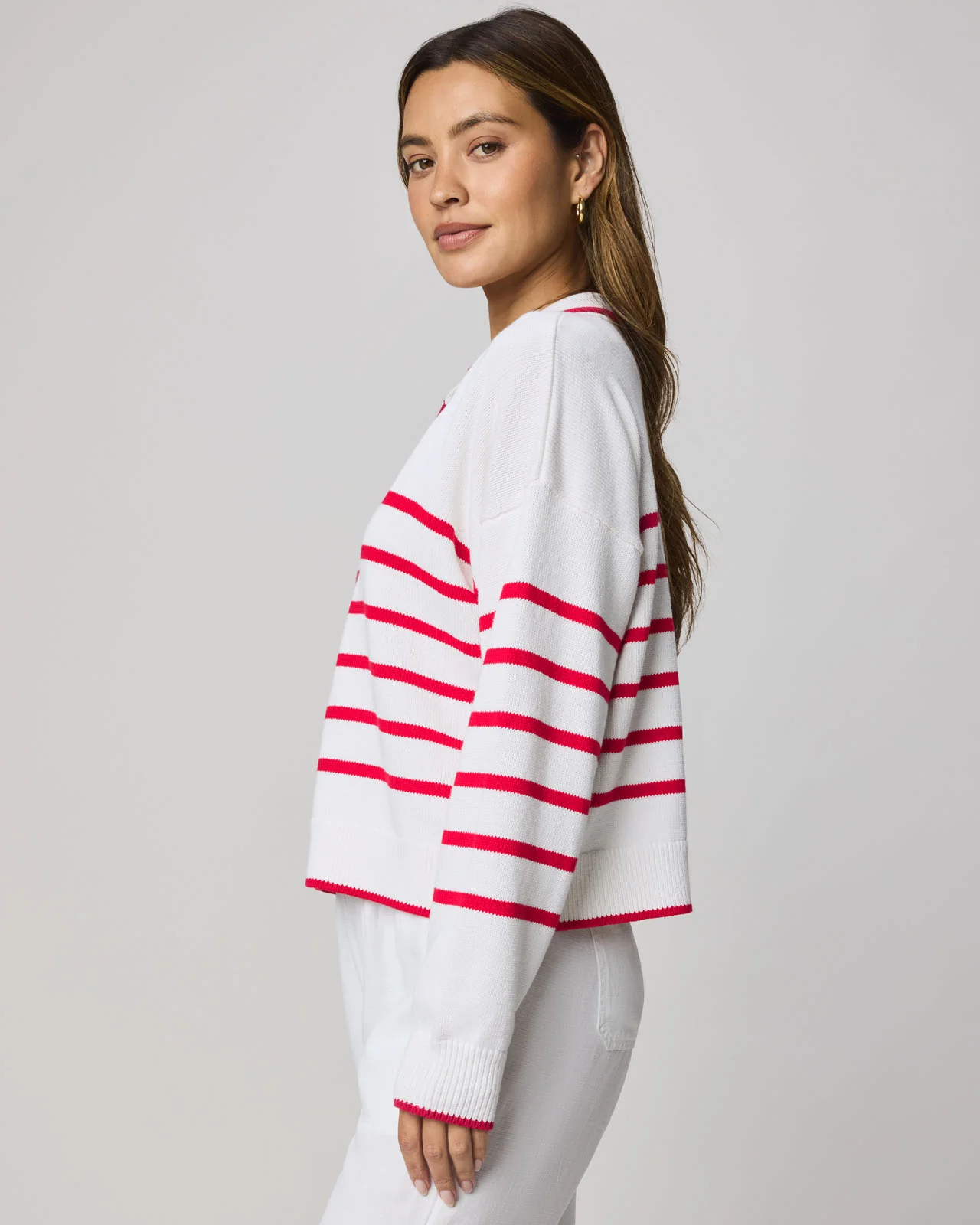 Arden Striped Polo Sweater - Image 14