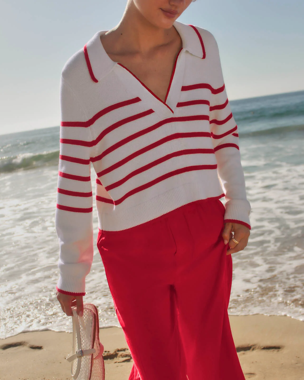 Arden Striped Polo Sweater - Image 16