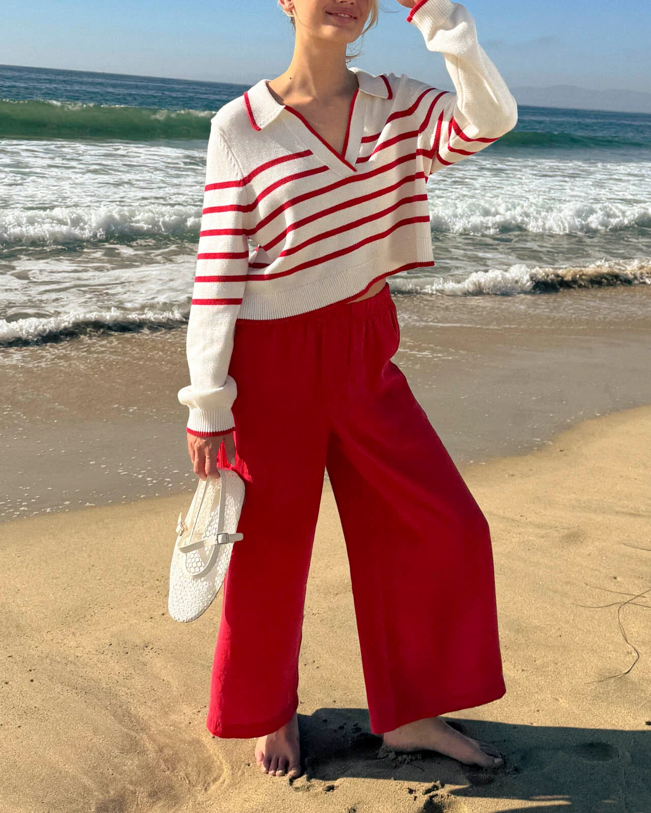 Arden Striped Polo Sweater - Image 18