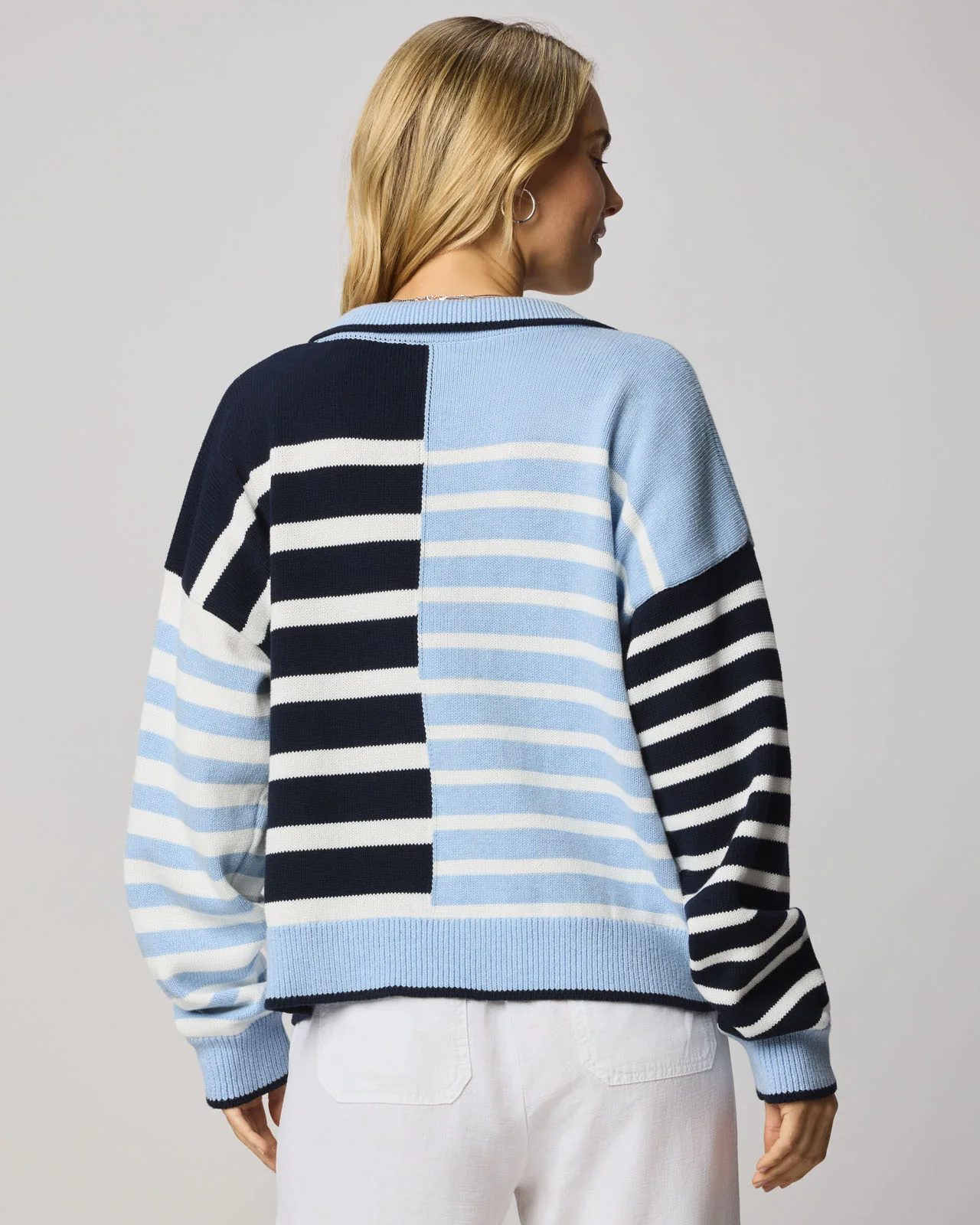 Arden Striped Polo Sweater - Image 8
