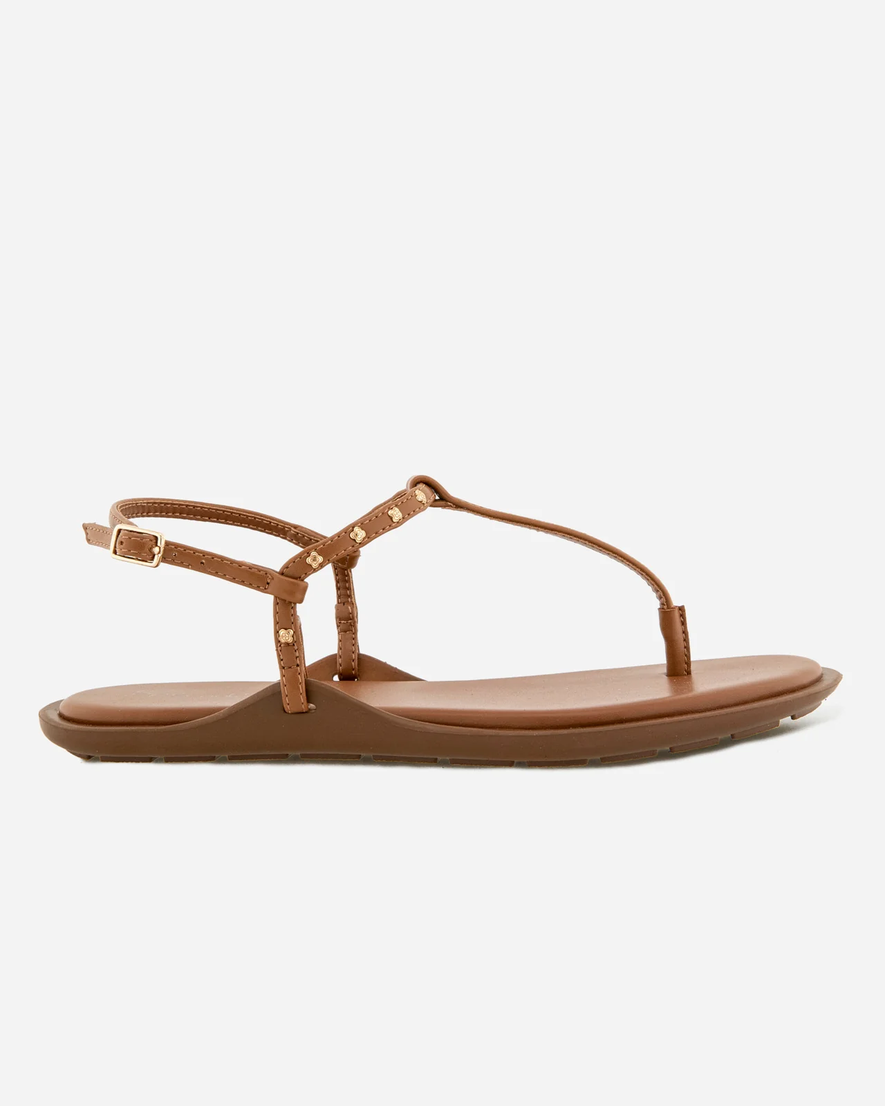 Asher Studded Sandal in Caramel - Image 2