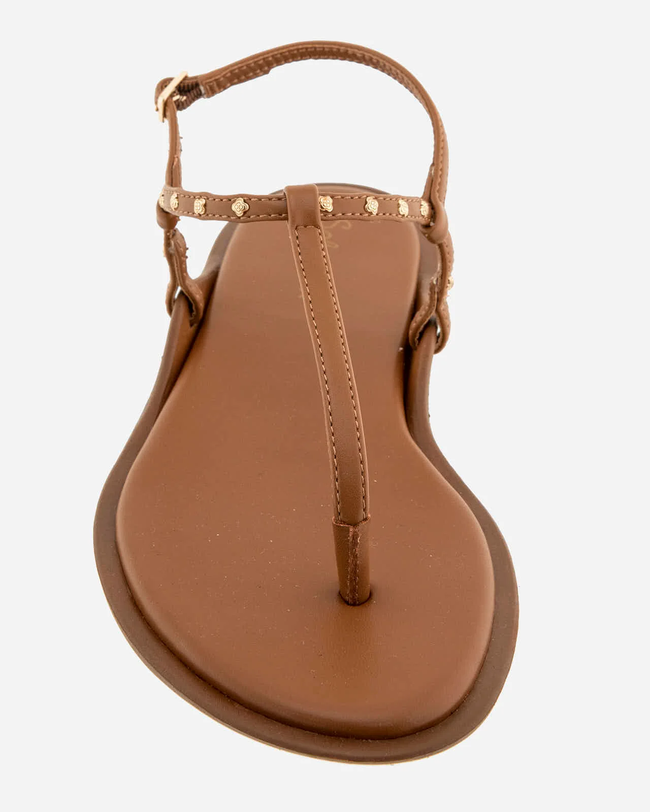 Asher Studded Sandal in Caramel - Image 3