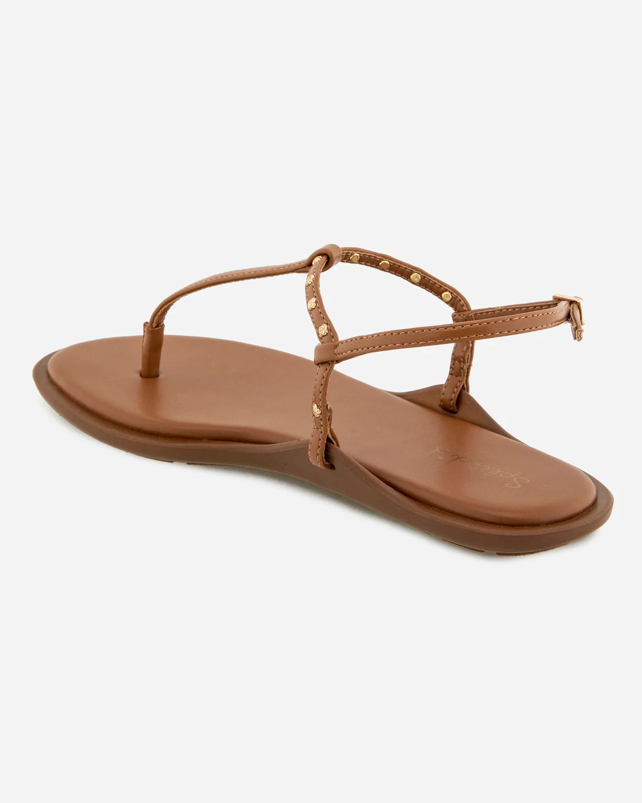 Asher Studded Sandal in Caramel - Image 4