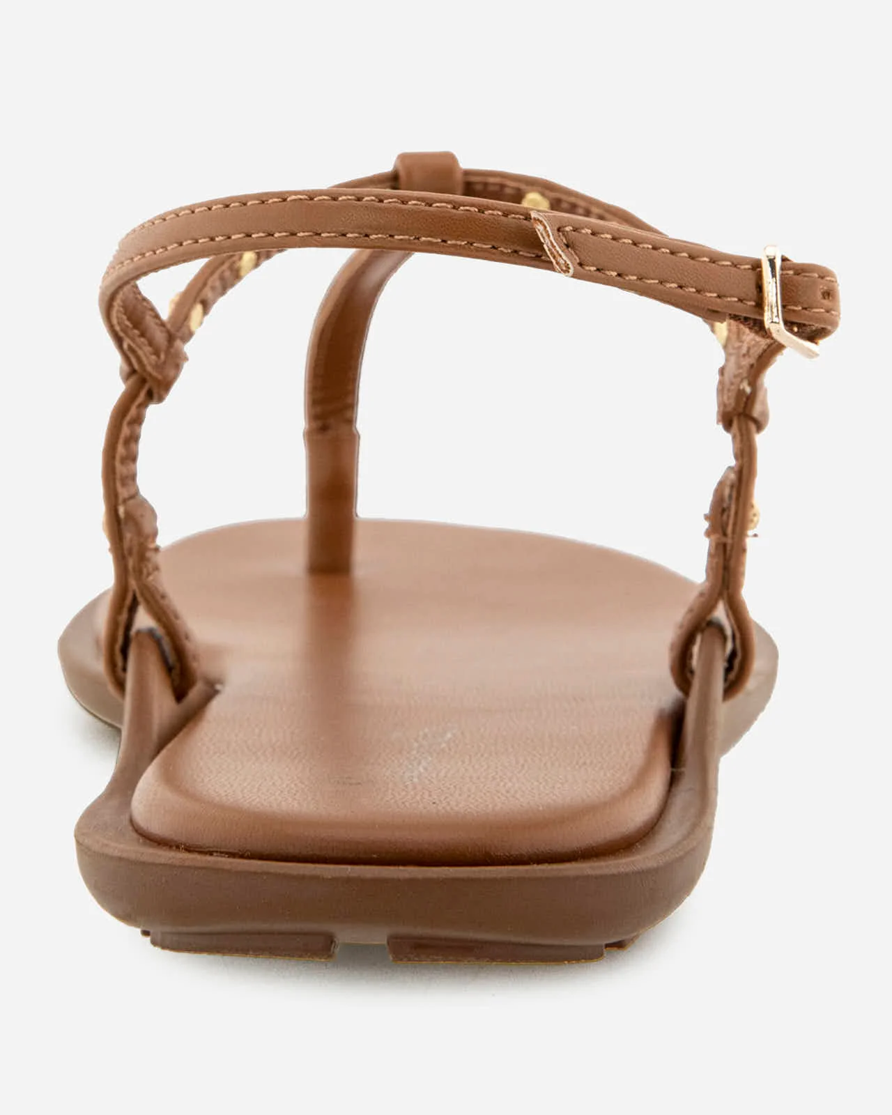 Asher Studded Sandal in Caramel - Image 6