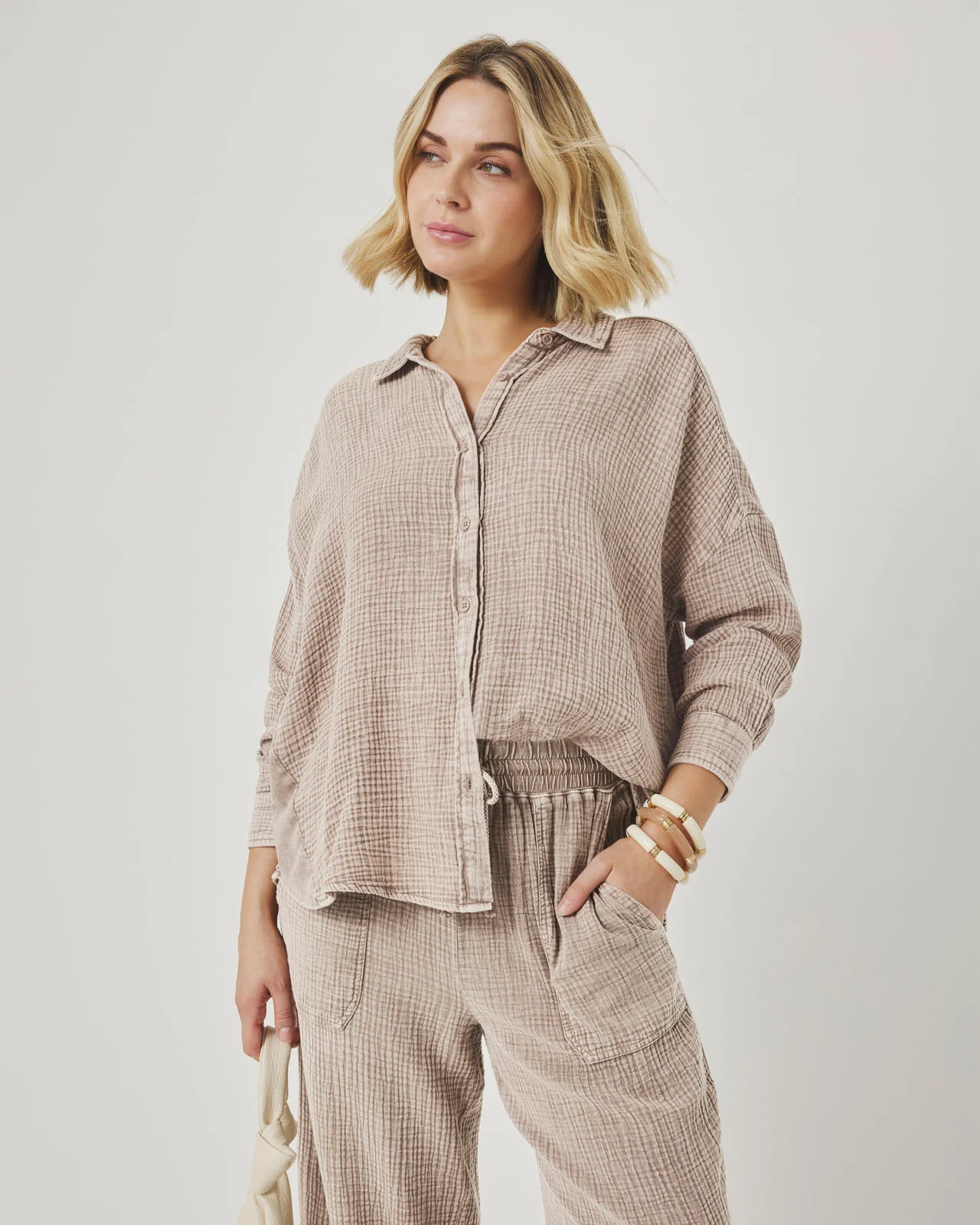 Ava Gauze Button Down - Image 15