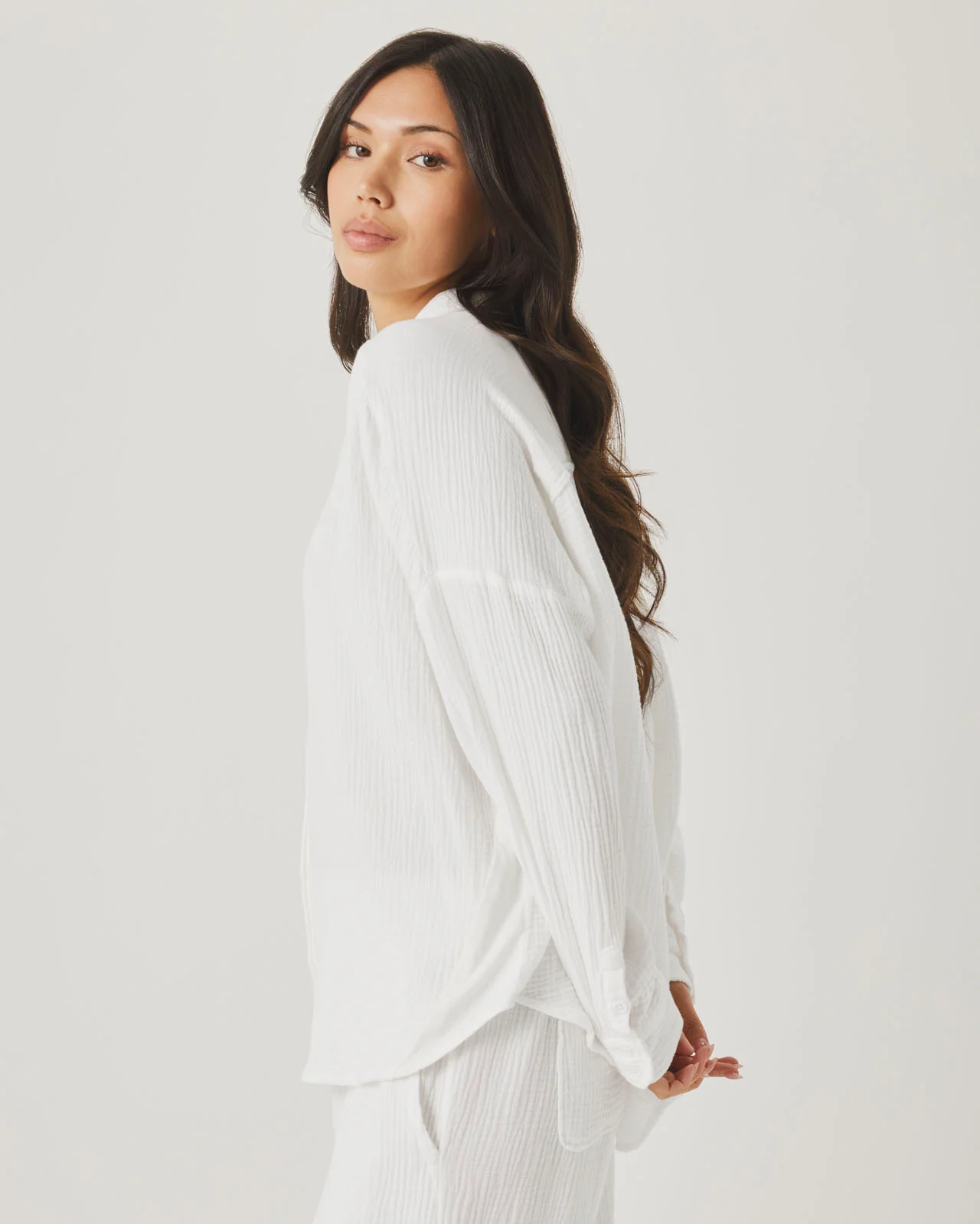 Ava Gauze Button Down - Image 18