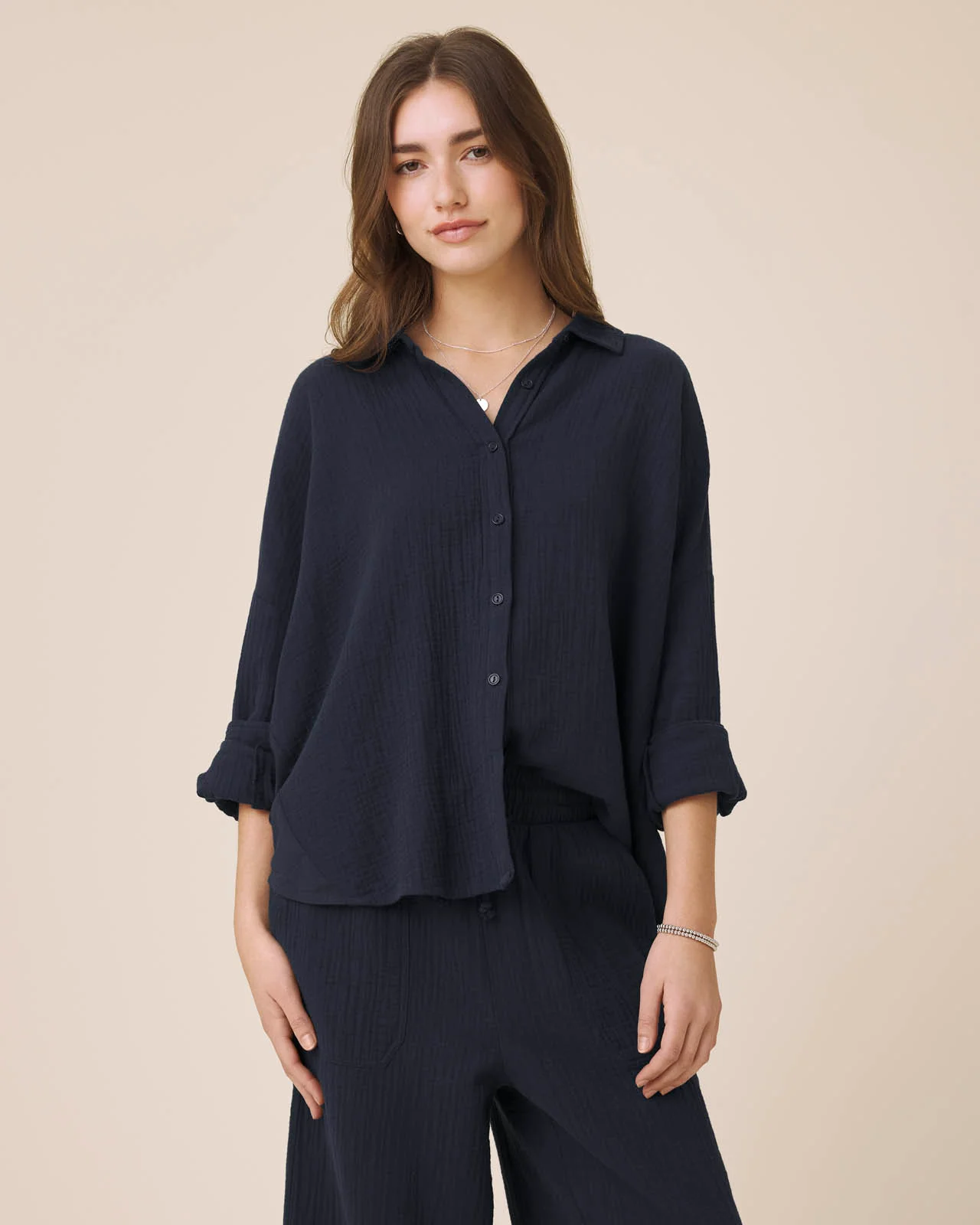 Ava Gauze Button Down - Image 21