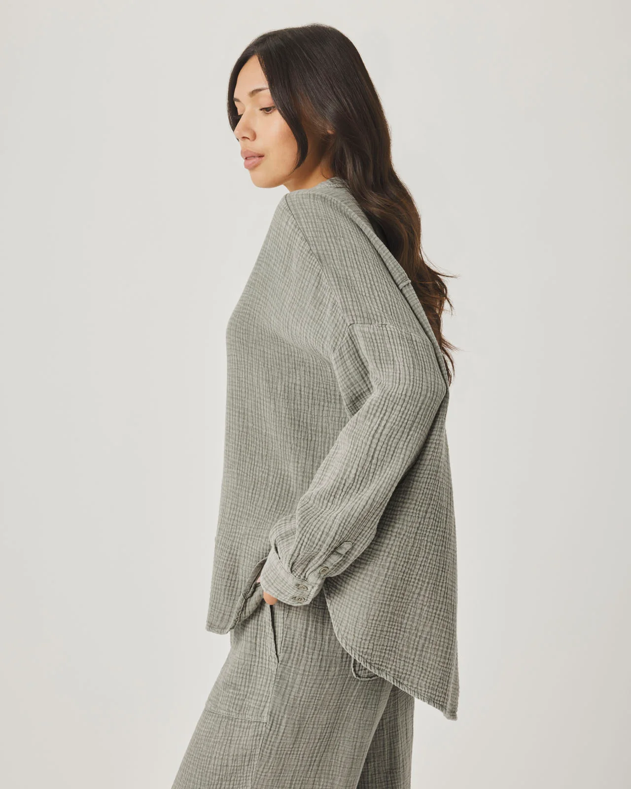 Ava Gauze Button Down - Image 9