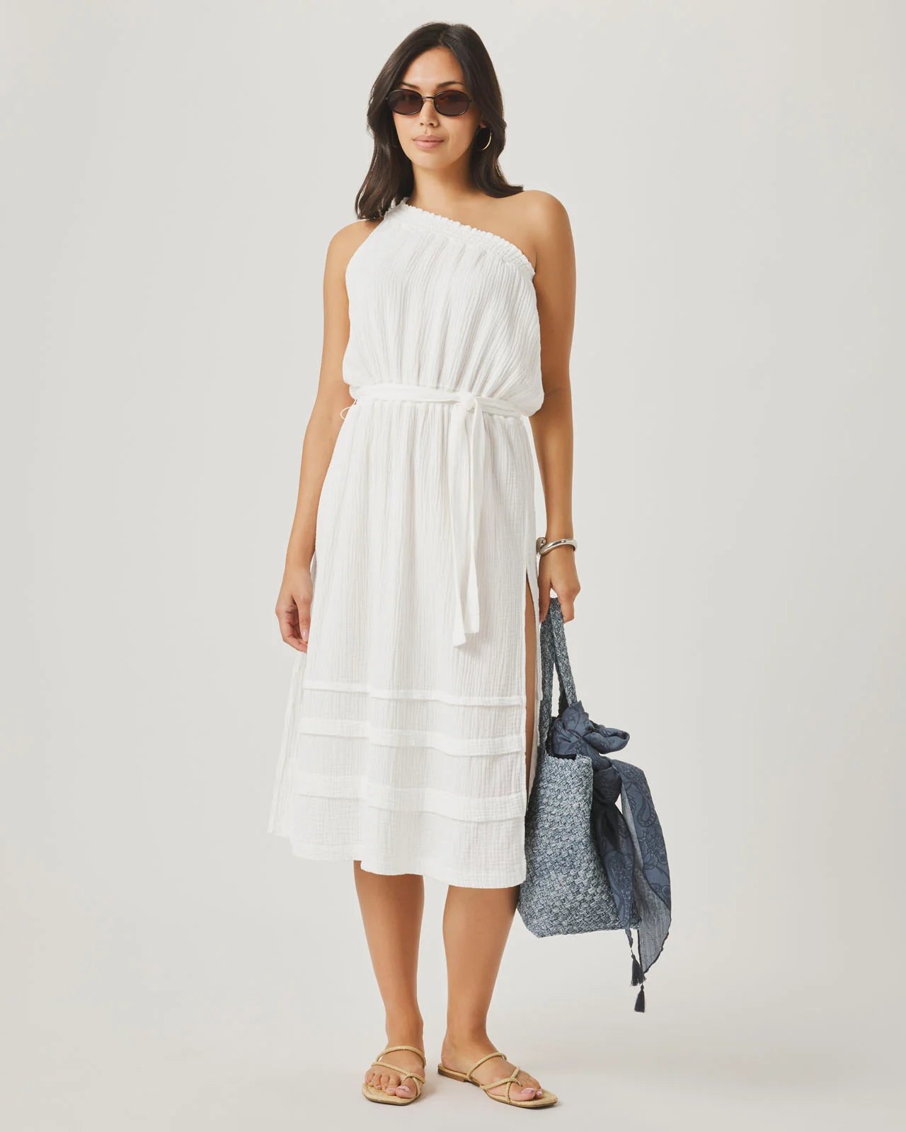 Ava Gauze One Shoulder Dress