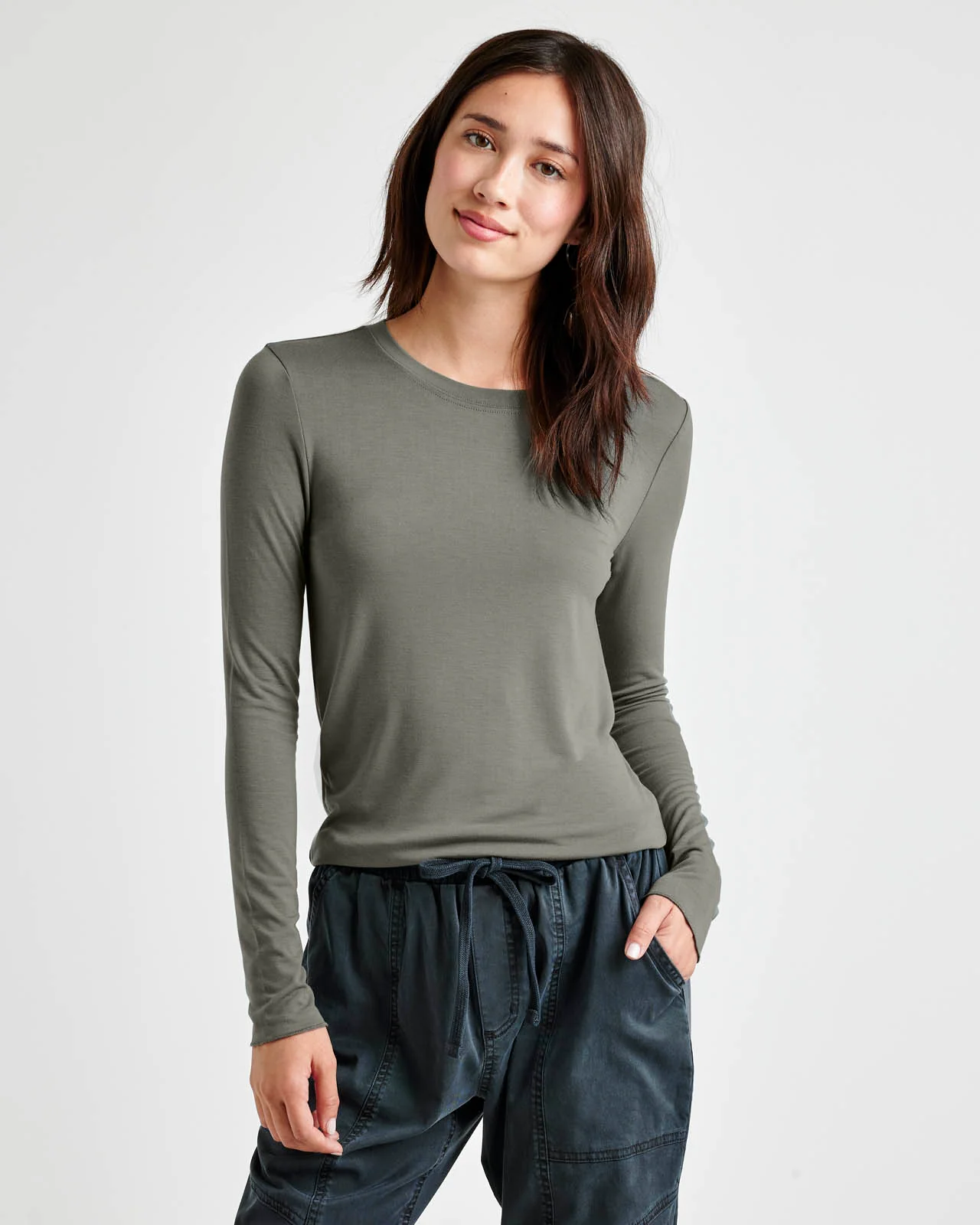 Bamboo Blend Long Sleeve Tee - Image 2