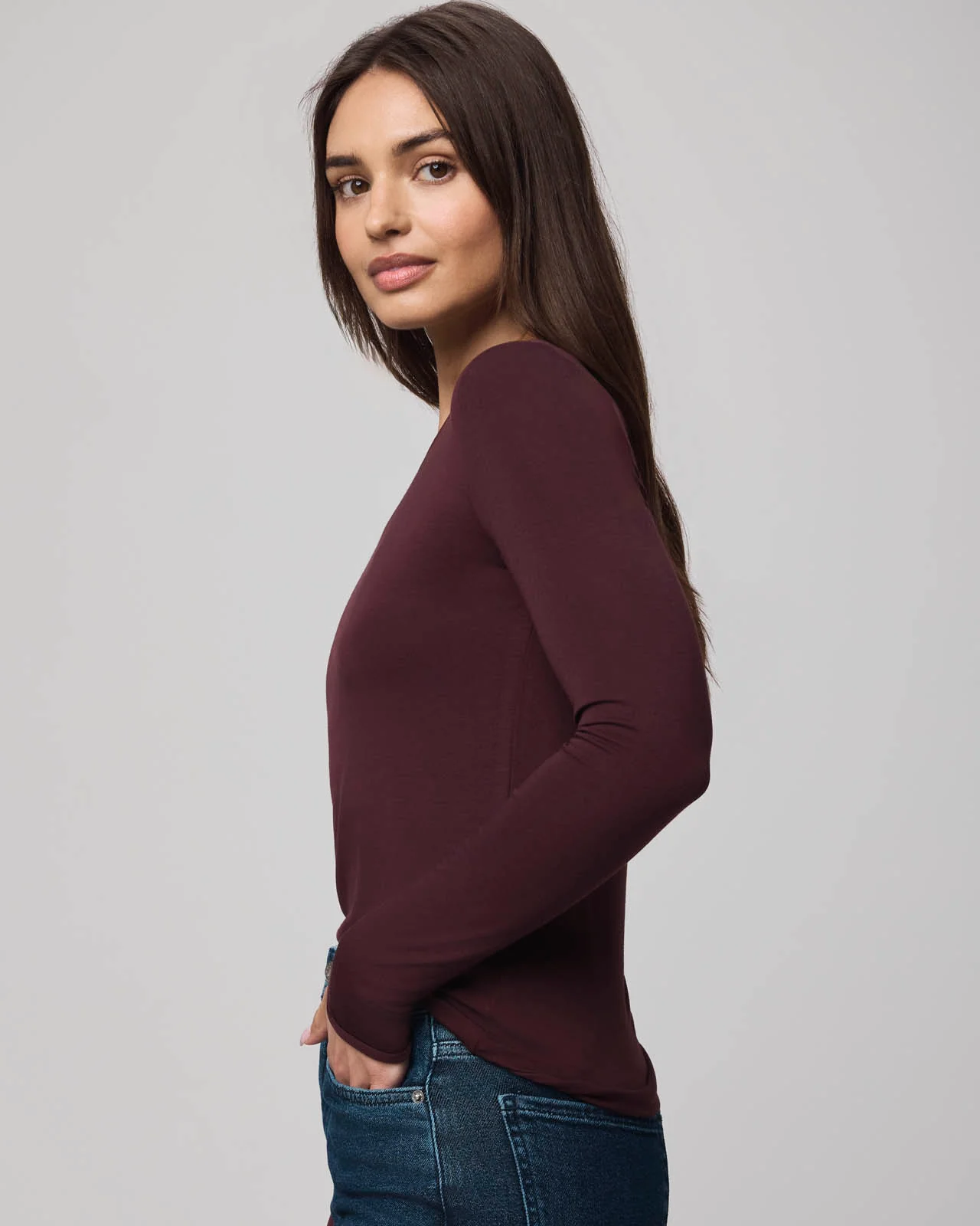 Bamboo Blend Long Sleeve Tee - Image 43