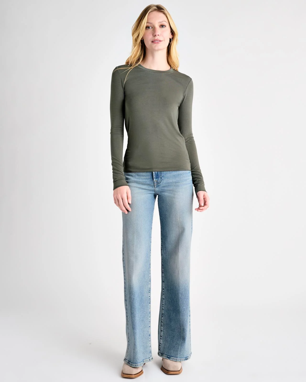 Bamboo Blend Long Sleeve Tee - Image 55
