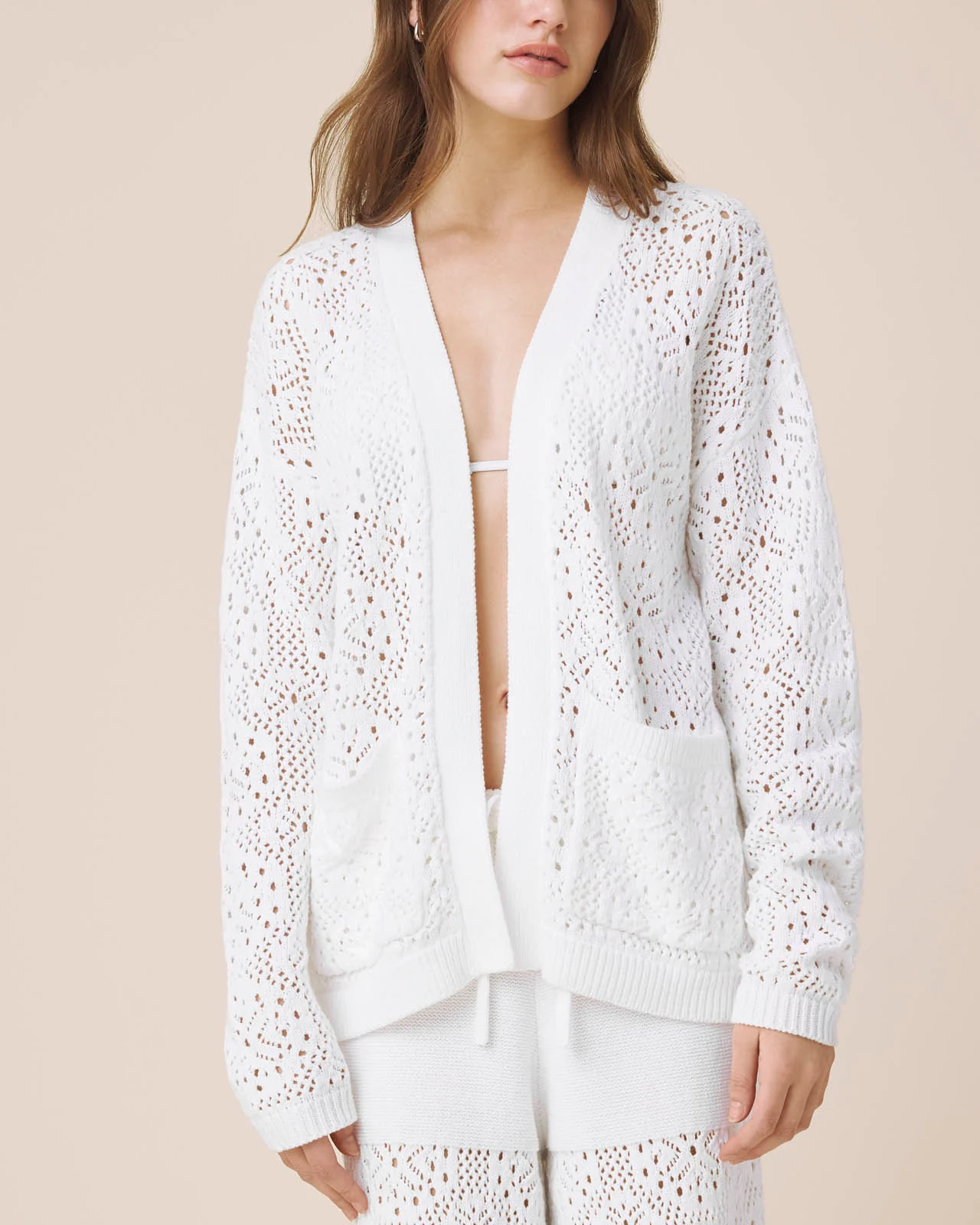Beckham Crochet Open Cardigan - Image 3