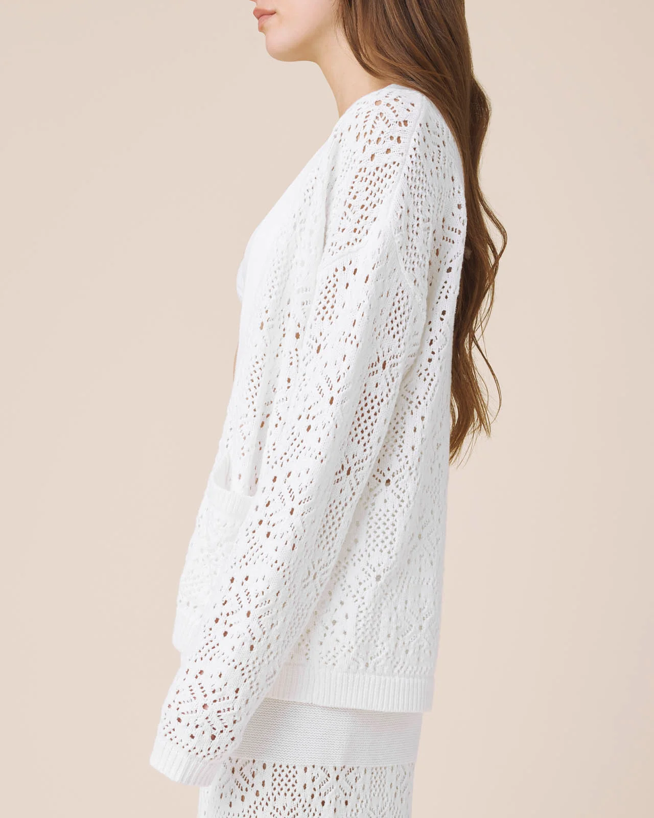 Beckham Crochet Open Cardigan - Image 6