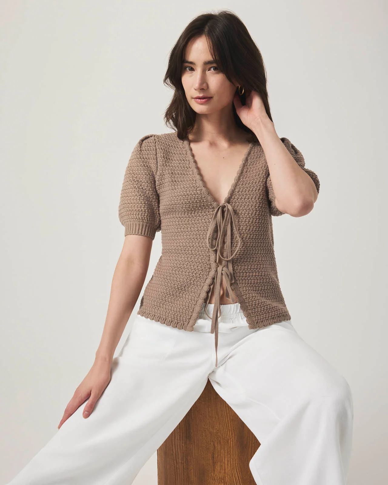 Beverley Tie-Front Sweater - Image 2