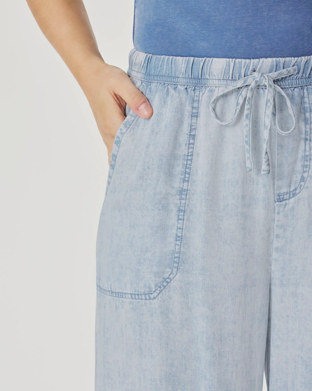 Bleached Indigo Angie Palazzo Pant - Image 5