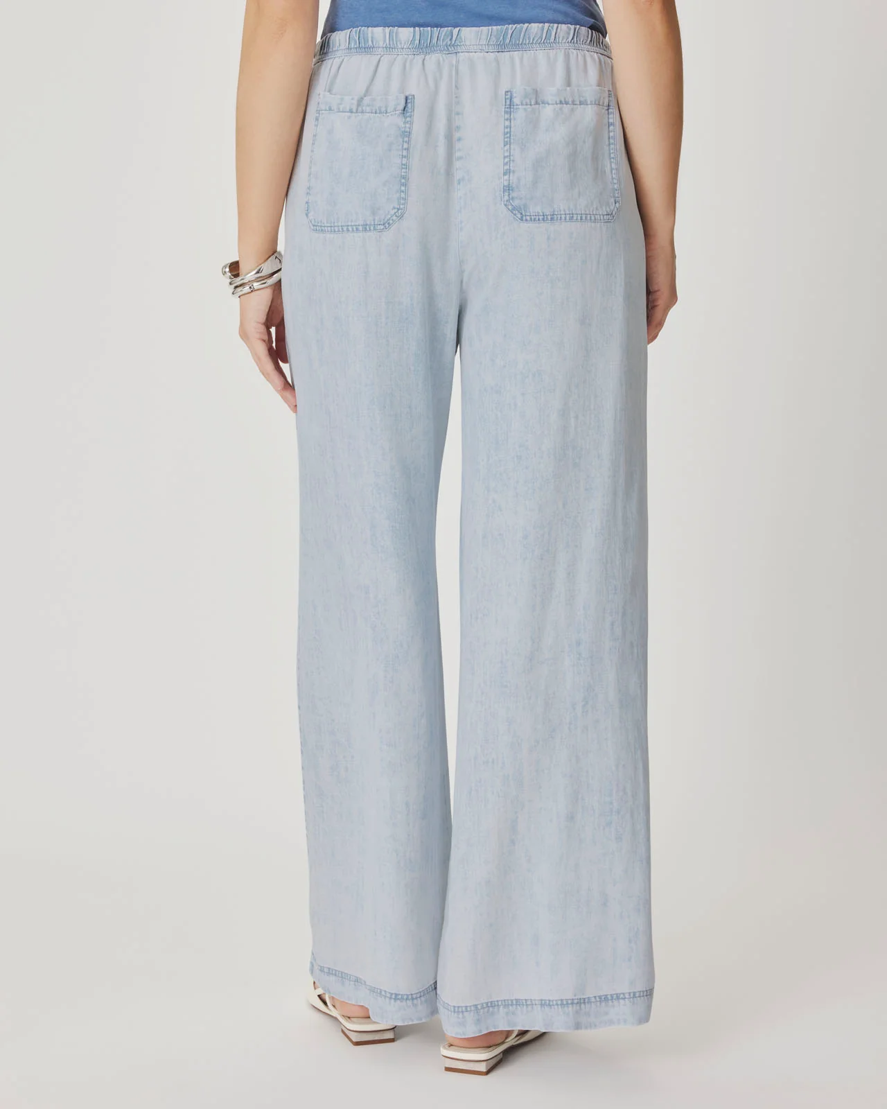 Bleached Indigo Angie Palazzo Pant - Image 7