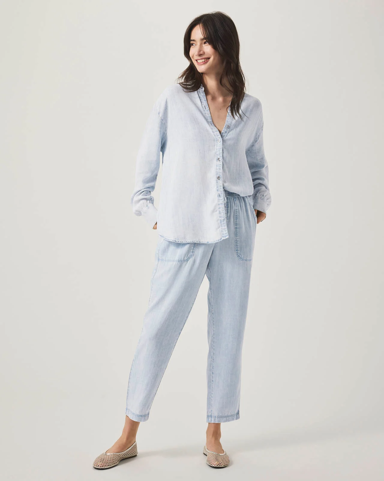 Bleached Indigo Button Down - Image 10