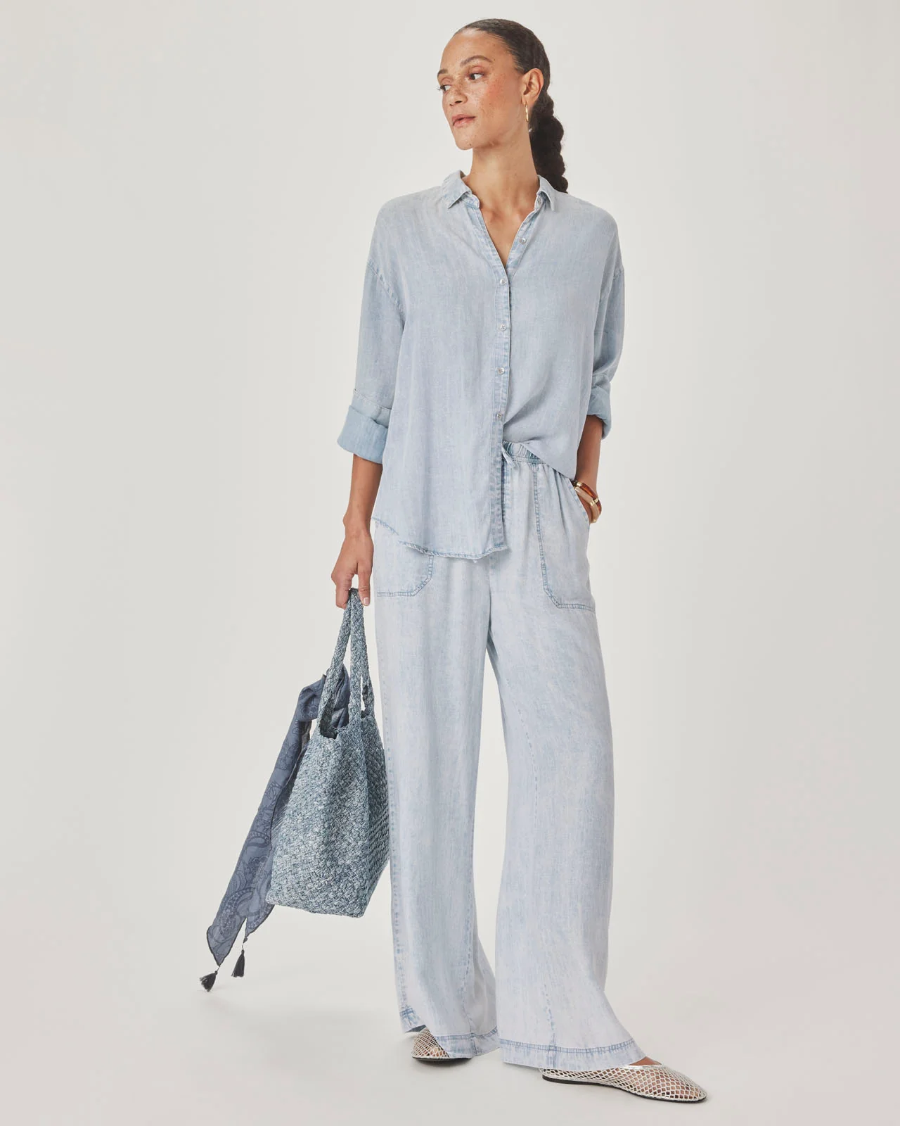 Bleached Indigo Button Down - Image 4