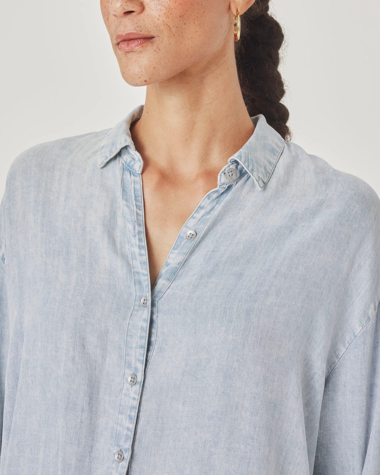 Bleached Indigo Button Down - Image 5