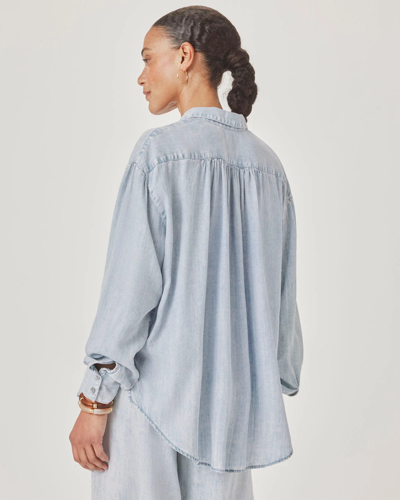 Bleached Indigo Button Down - Image 7