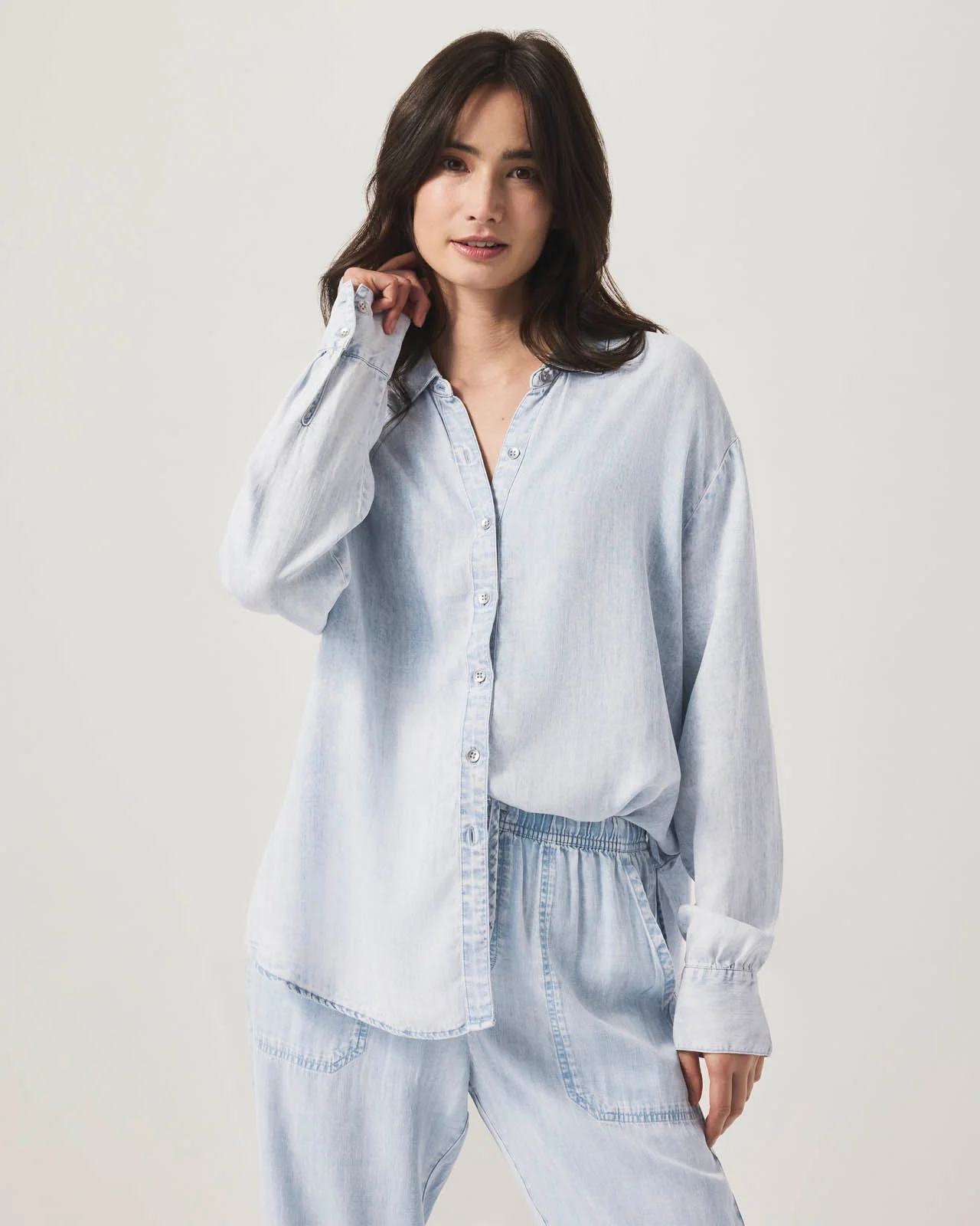 Bleached Indigo Button Down - Image 8