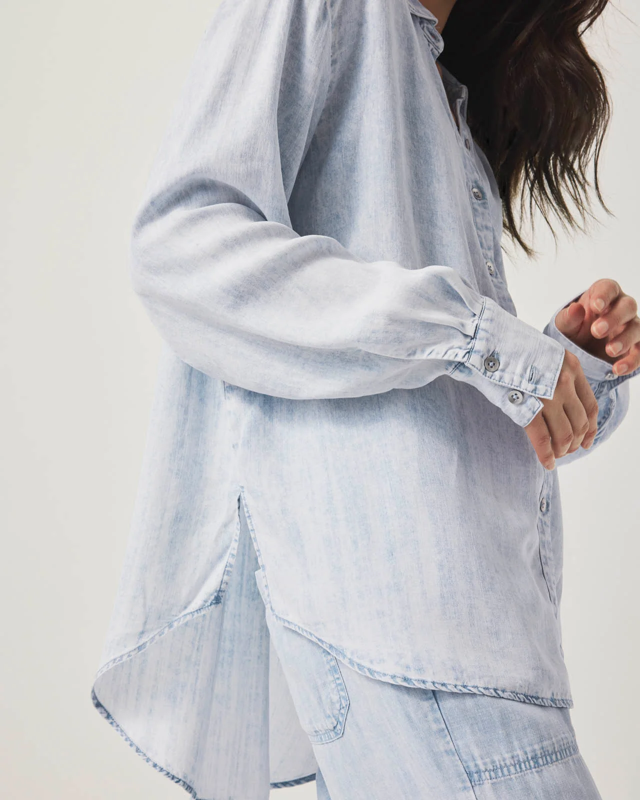 Bleached Indigo Button Down - Image 9