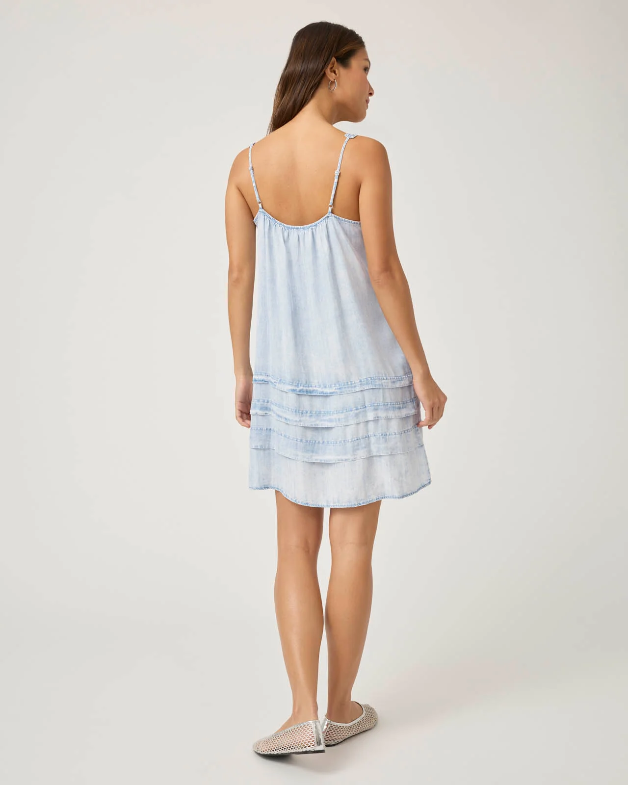 Bleached Indigo Celine Mini Dress - Image 6